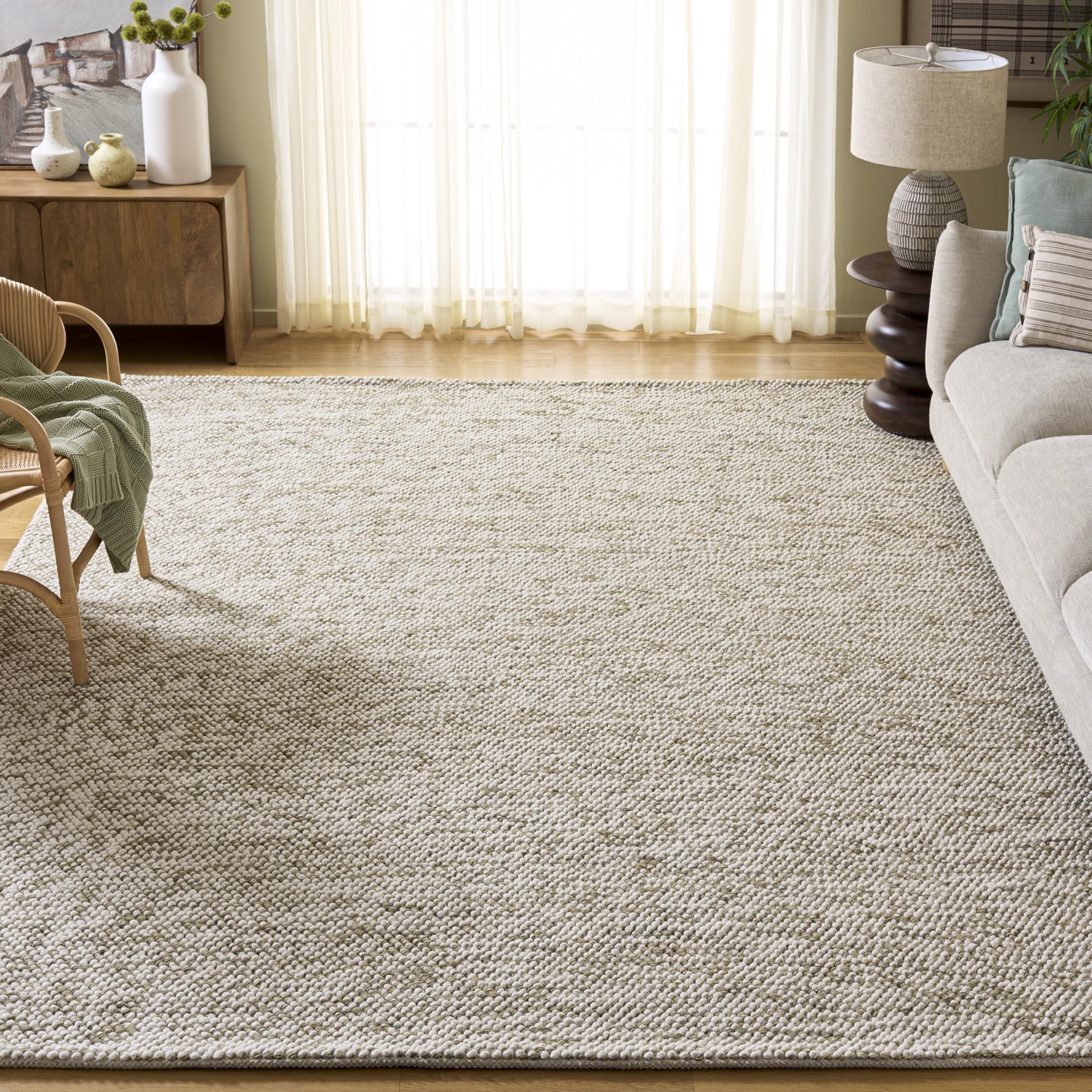 Amazon.com: SAFAVIEH Natura Collection 8' x 10' Sage / Ivory