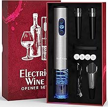 Electric Wine Opener Set Uncle Viner with Charger & Batteries - Gift Idea for Wine Lover - Battery Operated Corkscrew - Automatic Cordless Wine Bottle Opener Rechargeable - Mother's Day & Christmas Kit