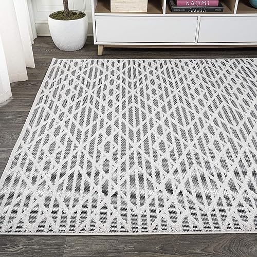 Miniatura 4 de JONATHAN Y SBH105B-4 Ararat - Alfombra marroquí de pelo alto y bajo, moderna para interiores y exteriores, estilo bohemio, geométrico, fácil de