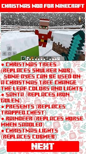 Christmas Mod for Minecraft PE - The best Christmas mod for Minecraft with Christmas decorations: Sa