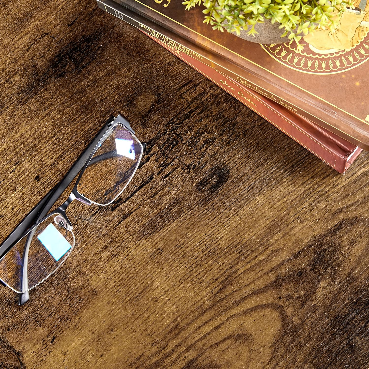 Yaheetech Industrial Coffee Table with Storage Shelf for Living Room, 2-Tier Wood Table with Stable Metal Frame, Vintage Accent Furniture Table for Home