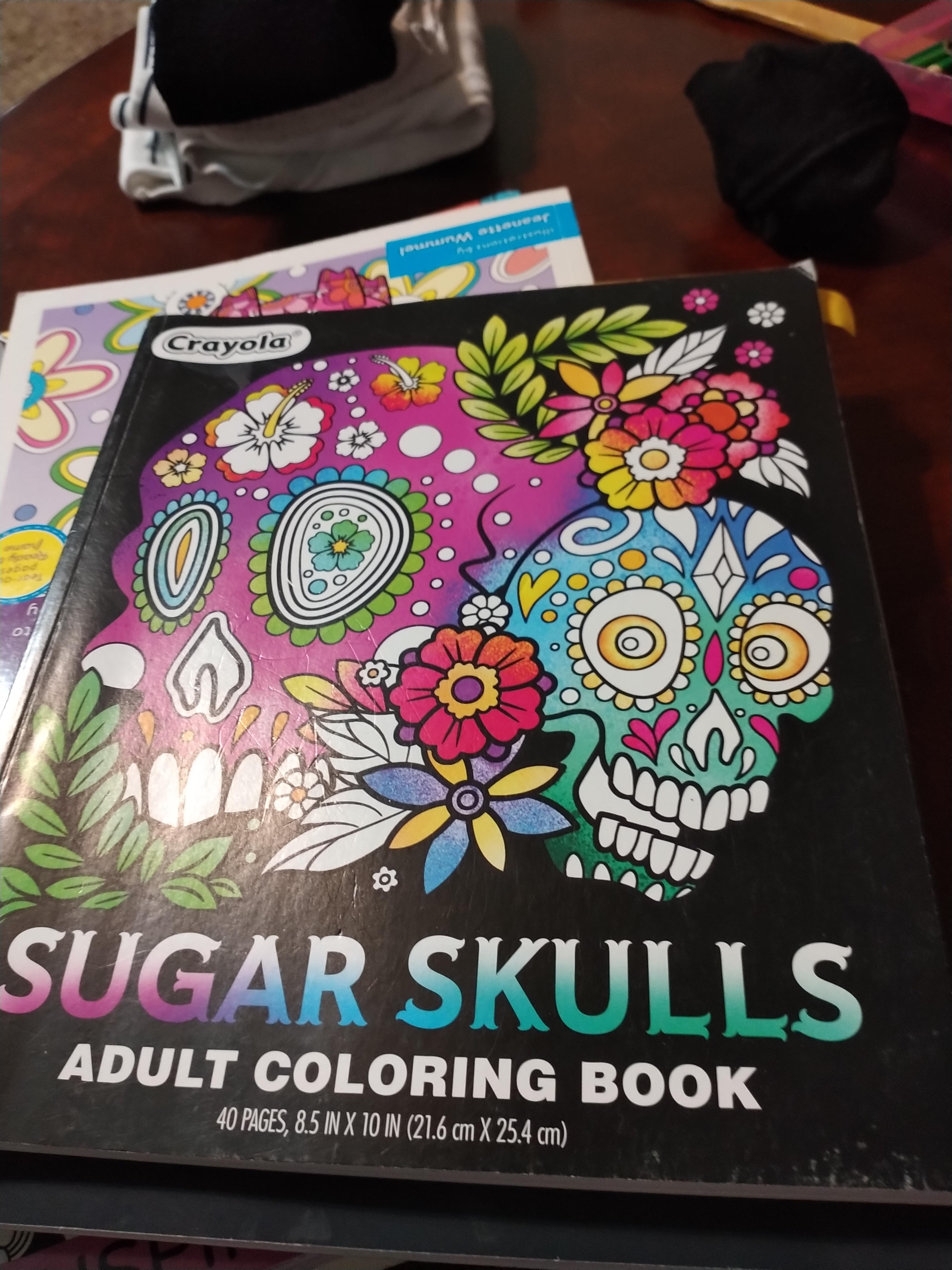 Amazon.com: Crayola Sugar Skulls Adult Coloring Book, Gifts for Teens ...