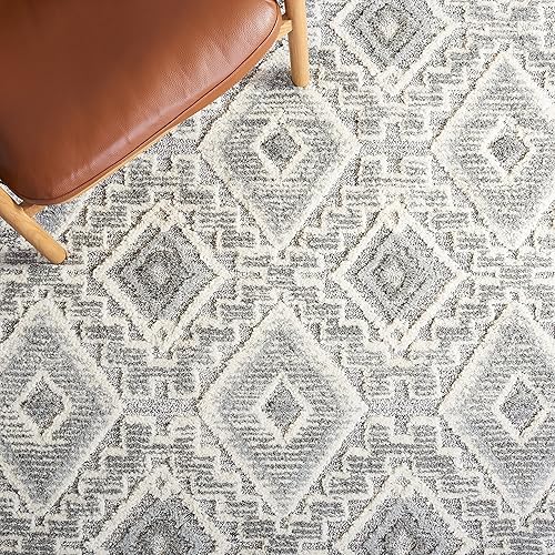 Miniatura 7 de Colección MARTHA STEWART por HLucia Shag Collection - Alfombra de área para sala de estar, comedor, dormitorio, 8 x 10 pies, gris oscuro, gris