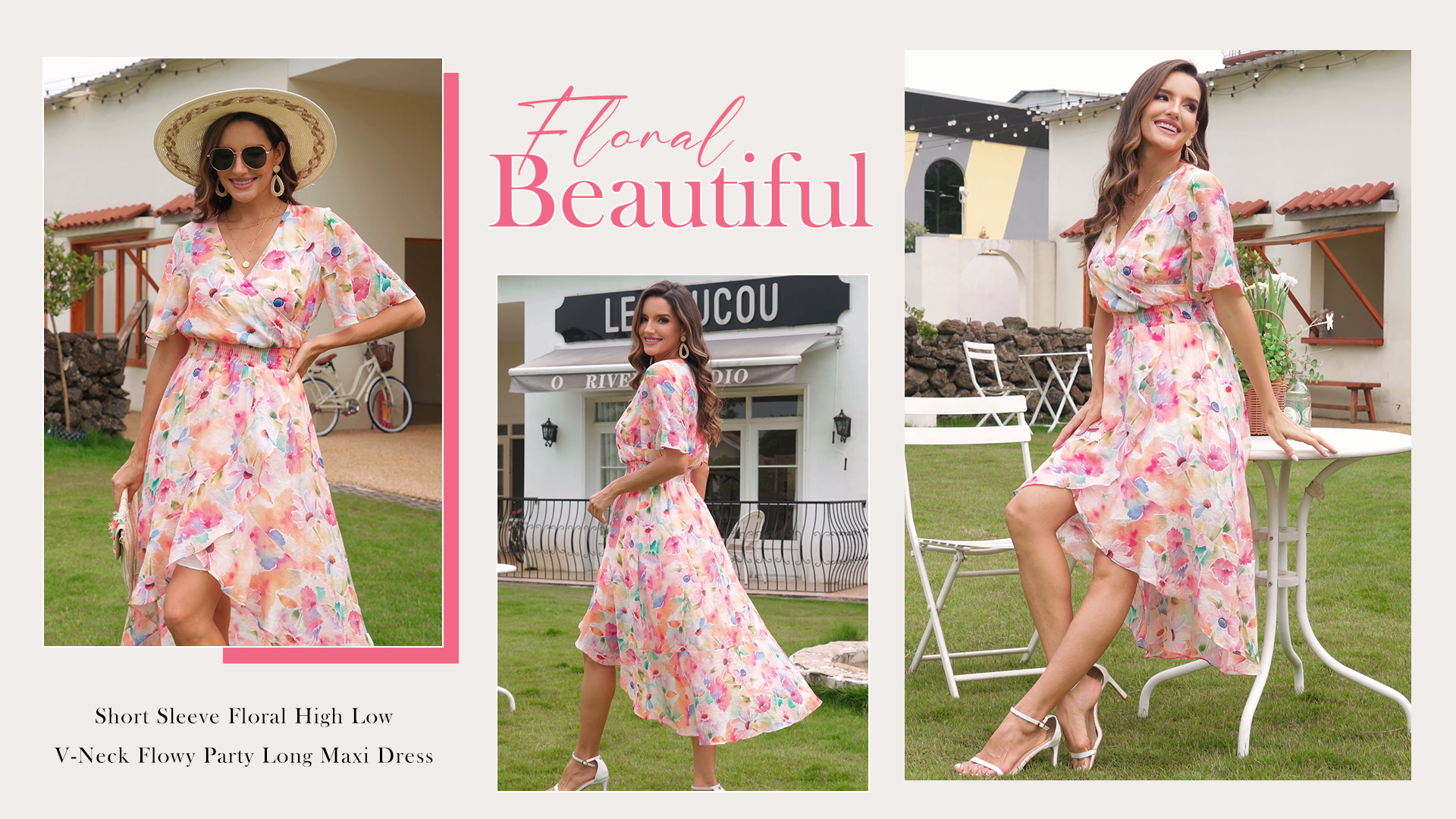 short sleeve maxi dress amazon Kormei Womens Floral High Low V-Neck Flowy Party Long XS Black&Red at Women's Clothing store Color:Black apricot blend Prettygarden Women's Spring Wedding Description: Green Check