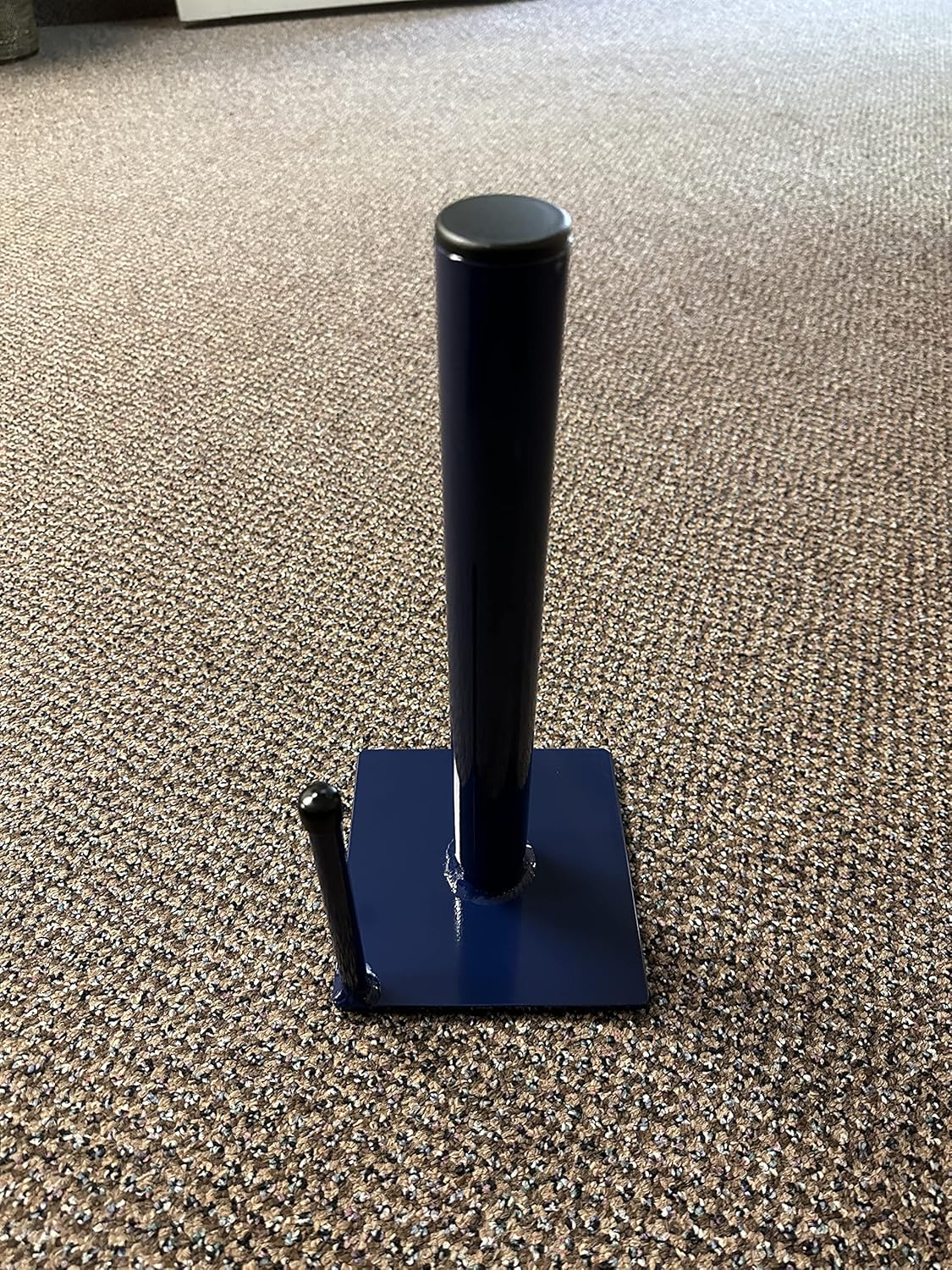 Paper Towel Holder - Handmade Welded Aluminum Standing Paper Roll Holder (Dark Blue)
