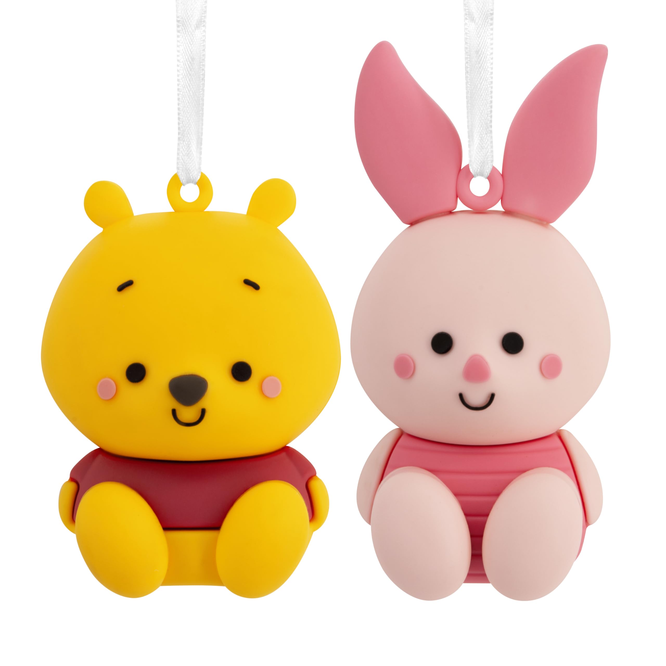 Hallmark Disney Winnie the Pooh and Piglet Better Together Magnetic Christmas Ornaments, Set of 2, Shatterproof
