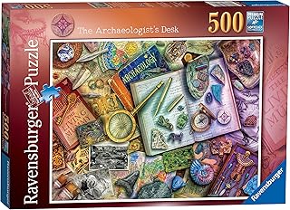 Ravensburger Aimee Stewart The Archaeologistâ€™s Desk 500 Piece Jigsaw Puzzle for Adults and Kids Age 10 Years Up