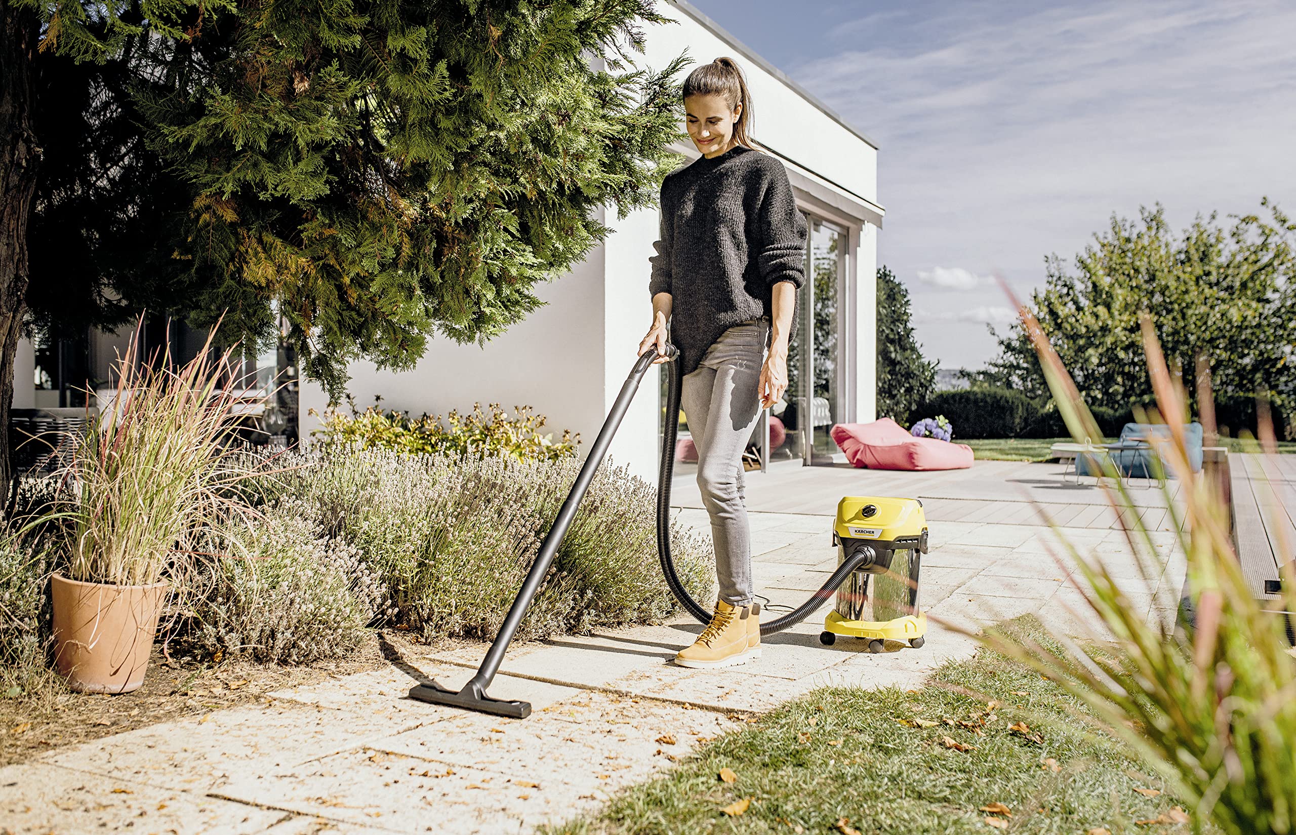 Karcher WD3 S V-17/4/20 odkurzacz na mokro i sucho, pojemnik 17 litrów, uniwersalne czyszczenie domowe, duża siła ssąca, wszechstronne akcesoria, żółty