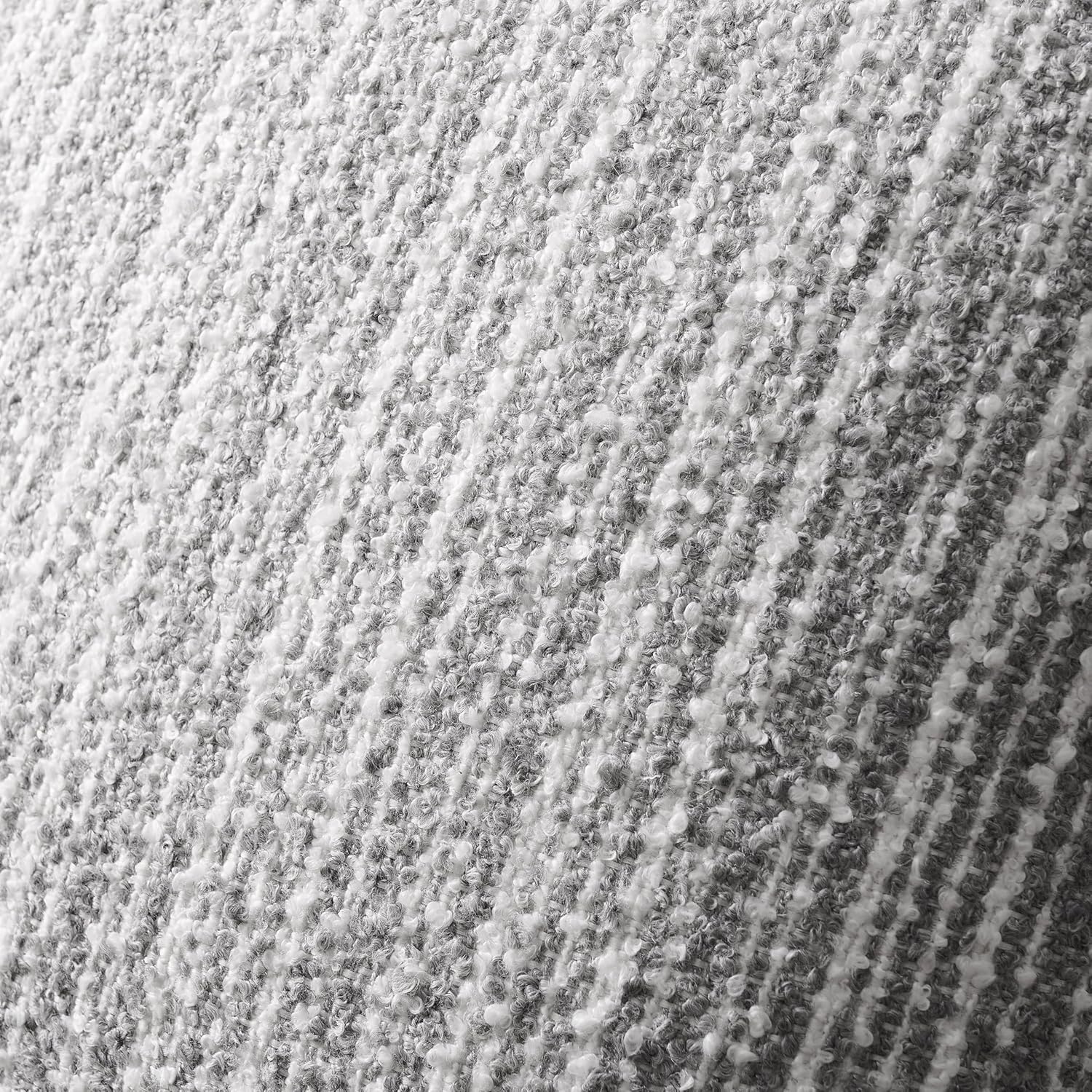 Throw Pillow Covers Set of 2 22x22 Inch Textured Boucle Pillow Covers, Soft Stripe Chenille Decorative Grey Covers for Couch Sofa Bed Living Room, Neutral Farmhouse Covers, Home Boho Decor