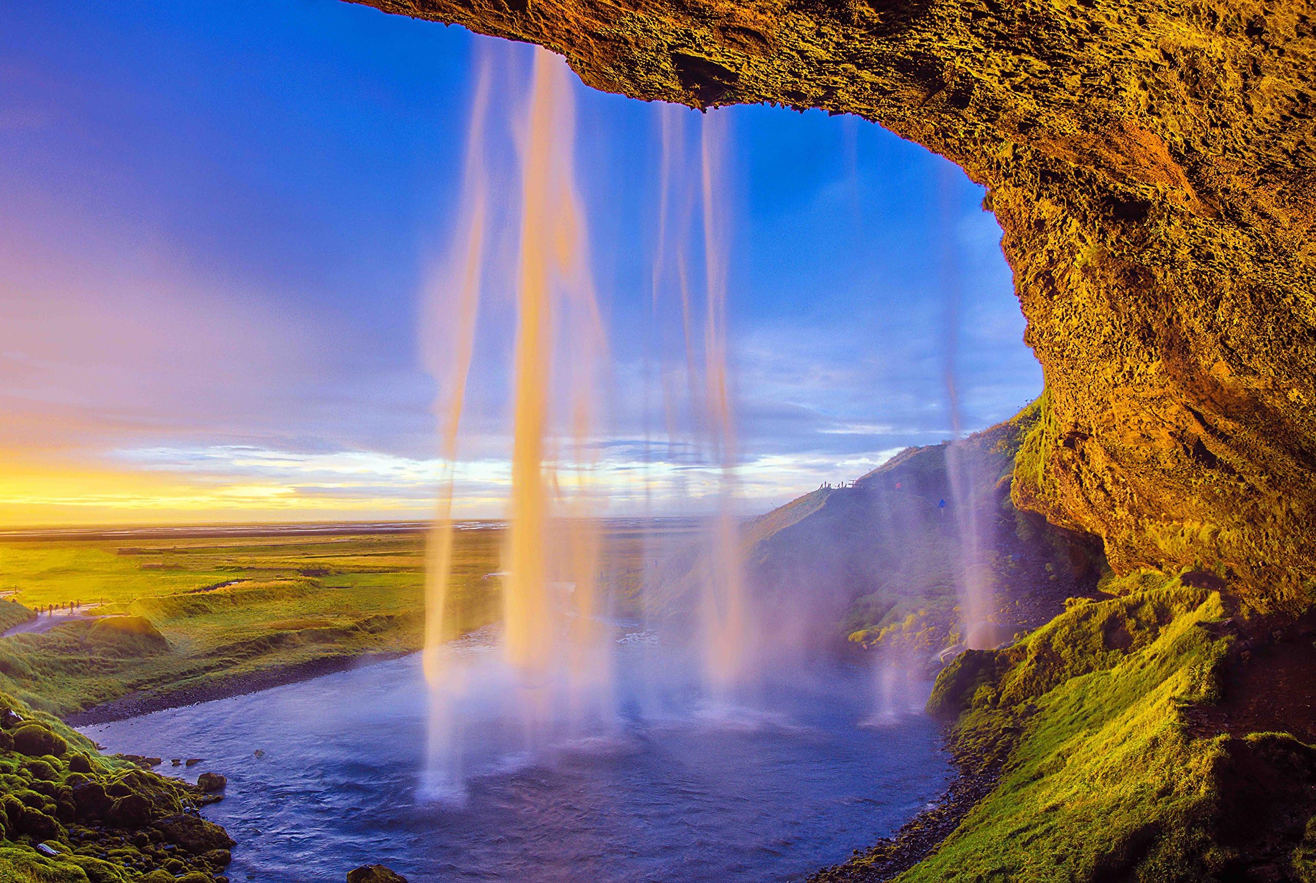 Jigsaw Puzzle Iceland Waterfall Falls Cascade Baltic Travel Landmark 500-Pieces by Arts Puzzles