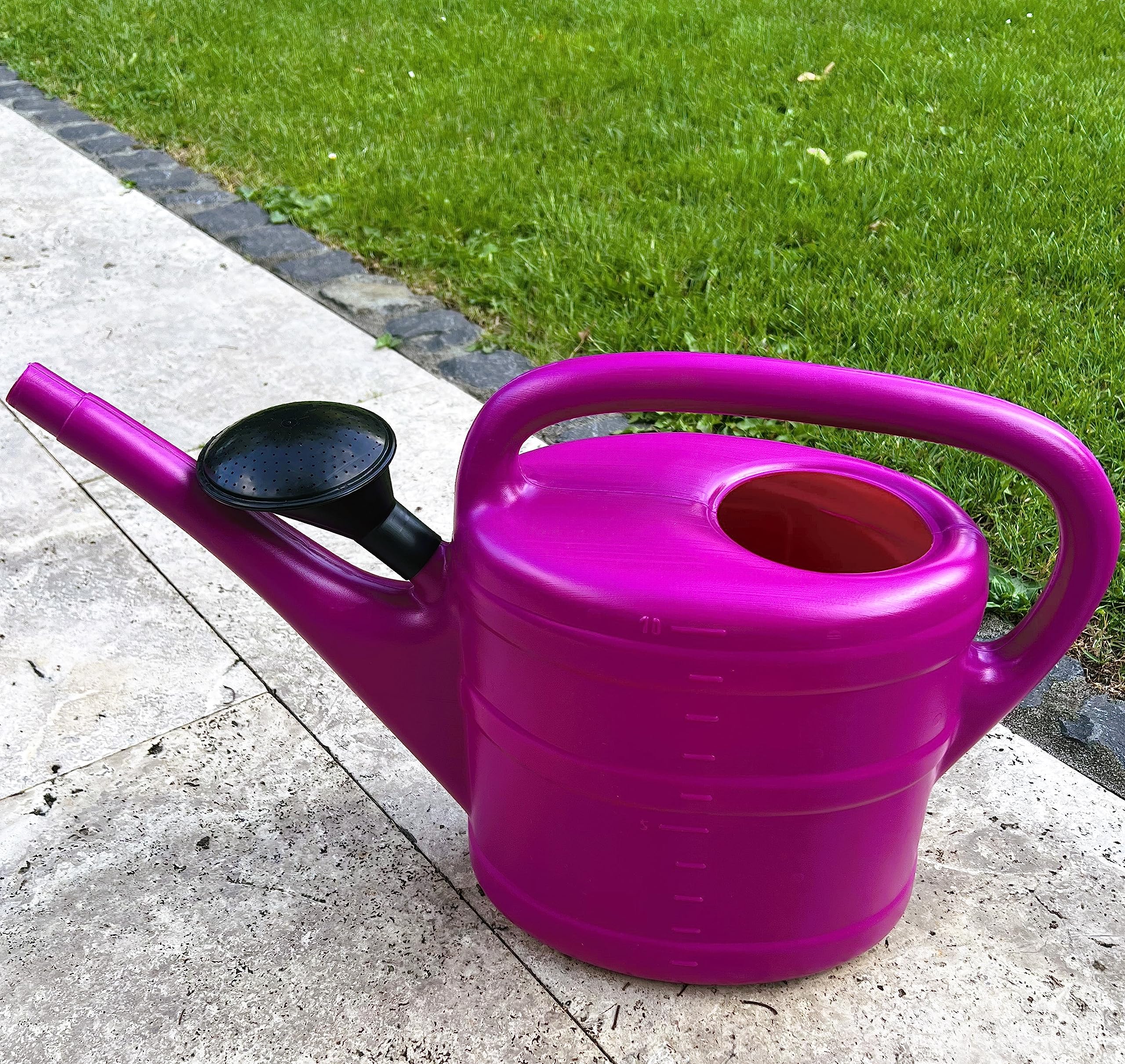 2X Gießkanne 10L PINK + LILA + 1x KÜHLSCHRANKMAGNET! Giesskanne Kunststoff für groß & klein Garten & Zimmerpflanzen Gießkannen Gieskanne Gieskannen 10 L Liter Watering Can Gieskannen10Liter lr
