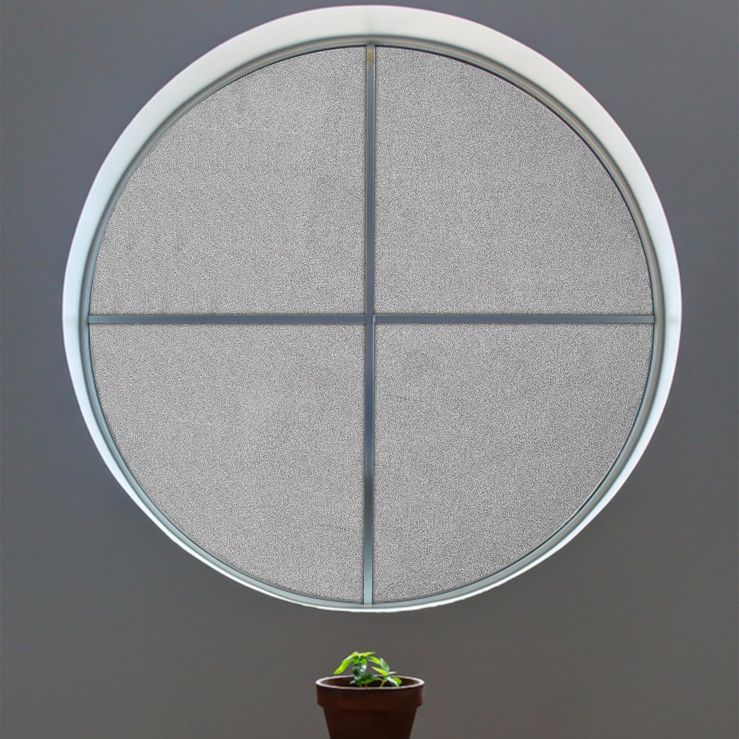 Autotech Park Precut Matte Black Circle Window Film Shade, Self Adhesive Static Cling, 18 inches Diameter