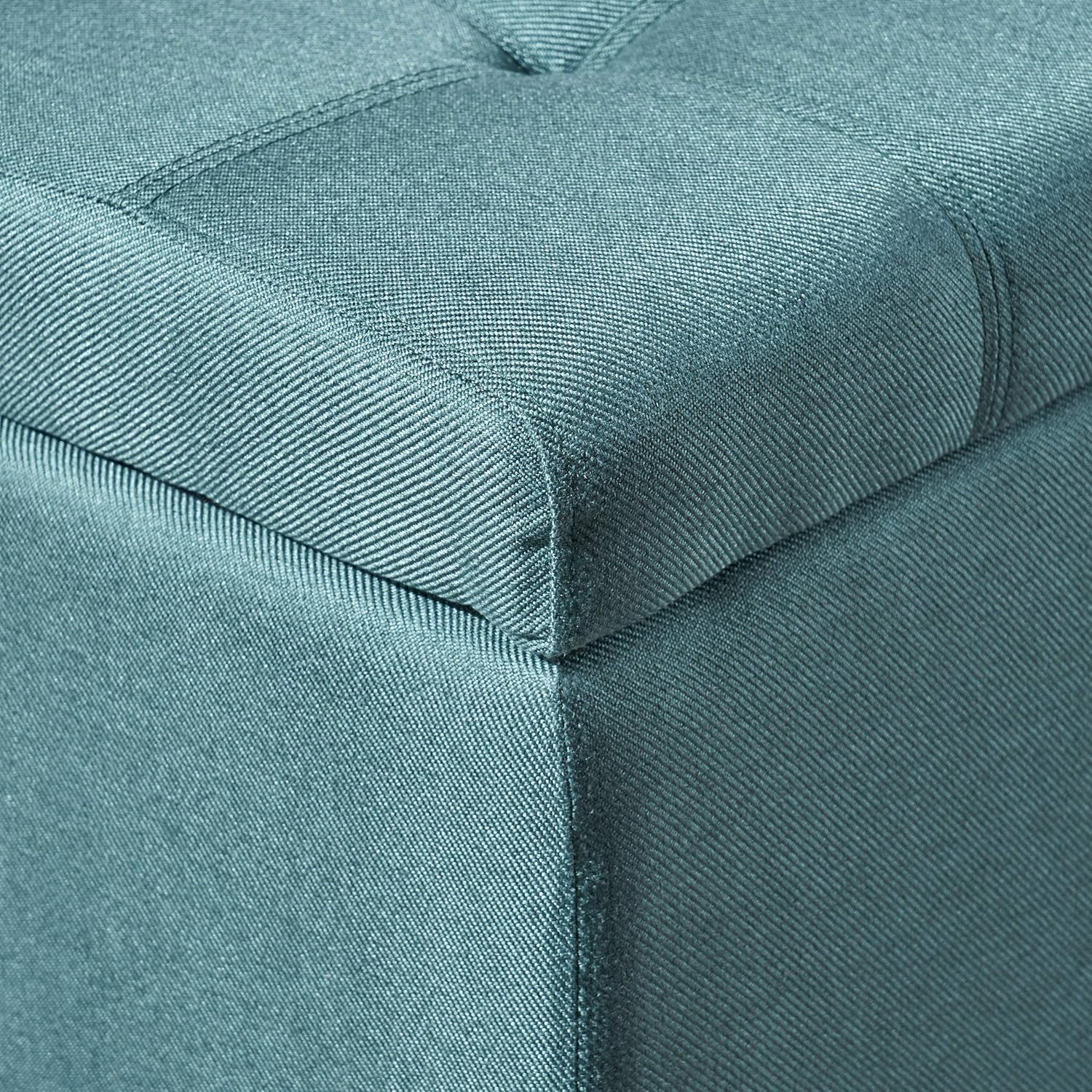 Christopher Knight Home Mission Fabric Storage Ottoman, Dark Teal: Furniture & Decor