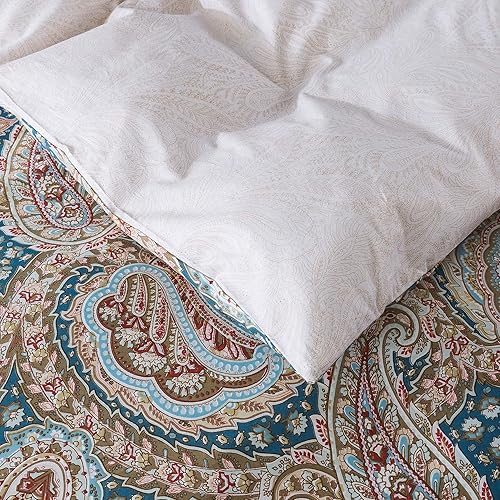 Miniatura 5 de FADFAY Juego de funda de edredón de cachemira, ropa de cama de cachemira de damasco bohemio, juego de funda de edredón de cachemira azul marino