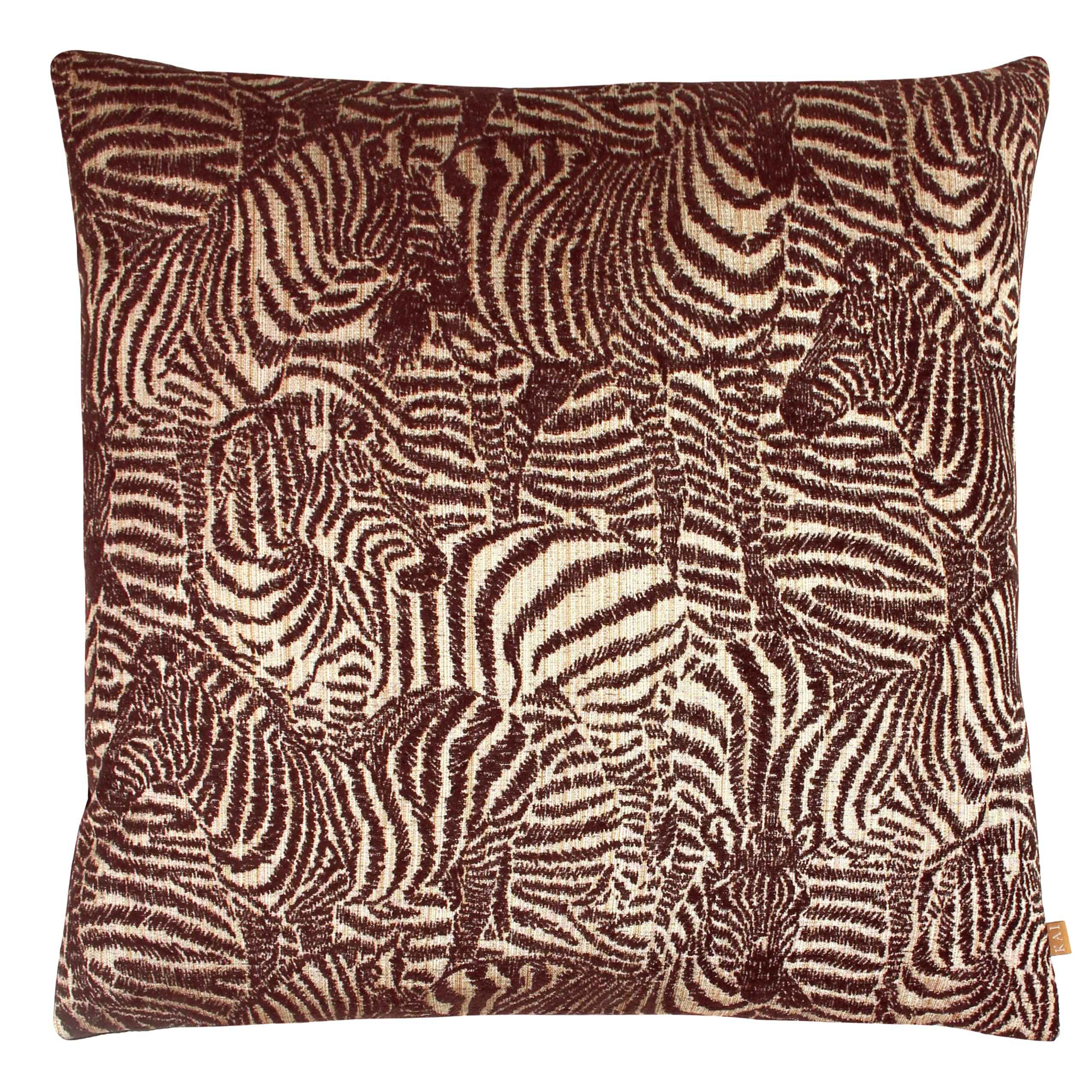 Kai Hector Polyester Filled Cushion, Viscose, Polyester, Cotton, Earth