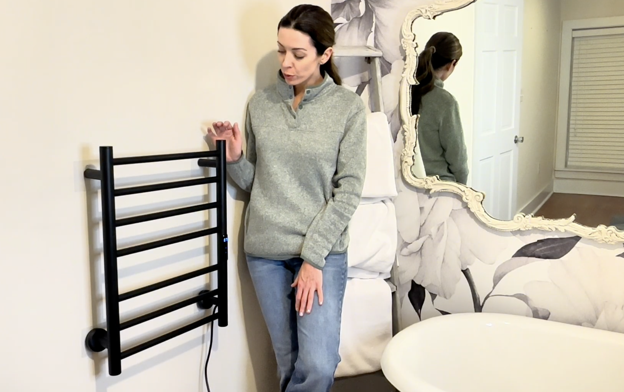 Watch Heated Towel Rack for Bathroom- my favorite features on Amazon Live