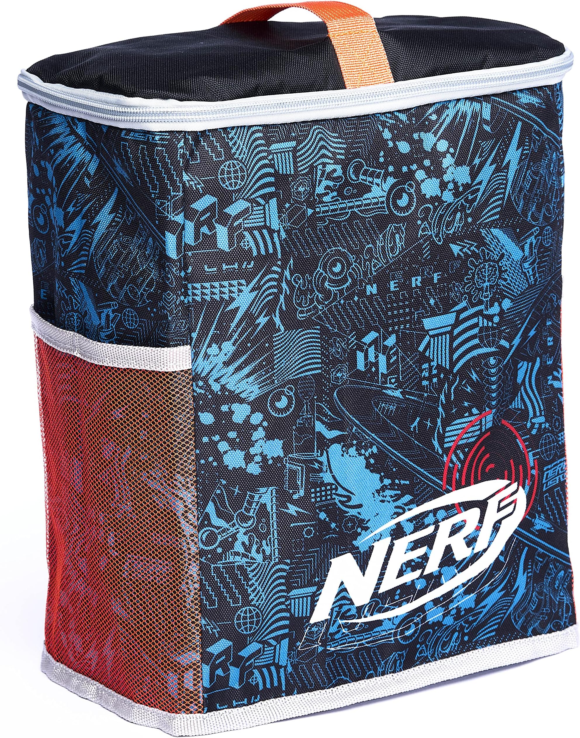 Nerf Bunkr BKN-3427 Ready Reload Bag - Licenced Nerf Storage Solution for Extra Darts and Accessories - Features Lightweight, Easy Access Side Pockets, Carry Handle and Zipper, 8+ Years