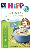 HiPP Guten Tag Bio Getreidebrei Reis (7x200g), Babybrei ab 5. Monat, ohne Zuckerzusatz, glutenfrei, milchfrei, mit Vitamin B1, einfache Zubereitung