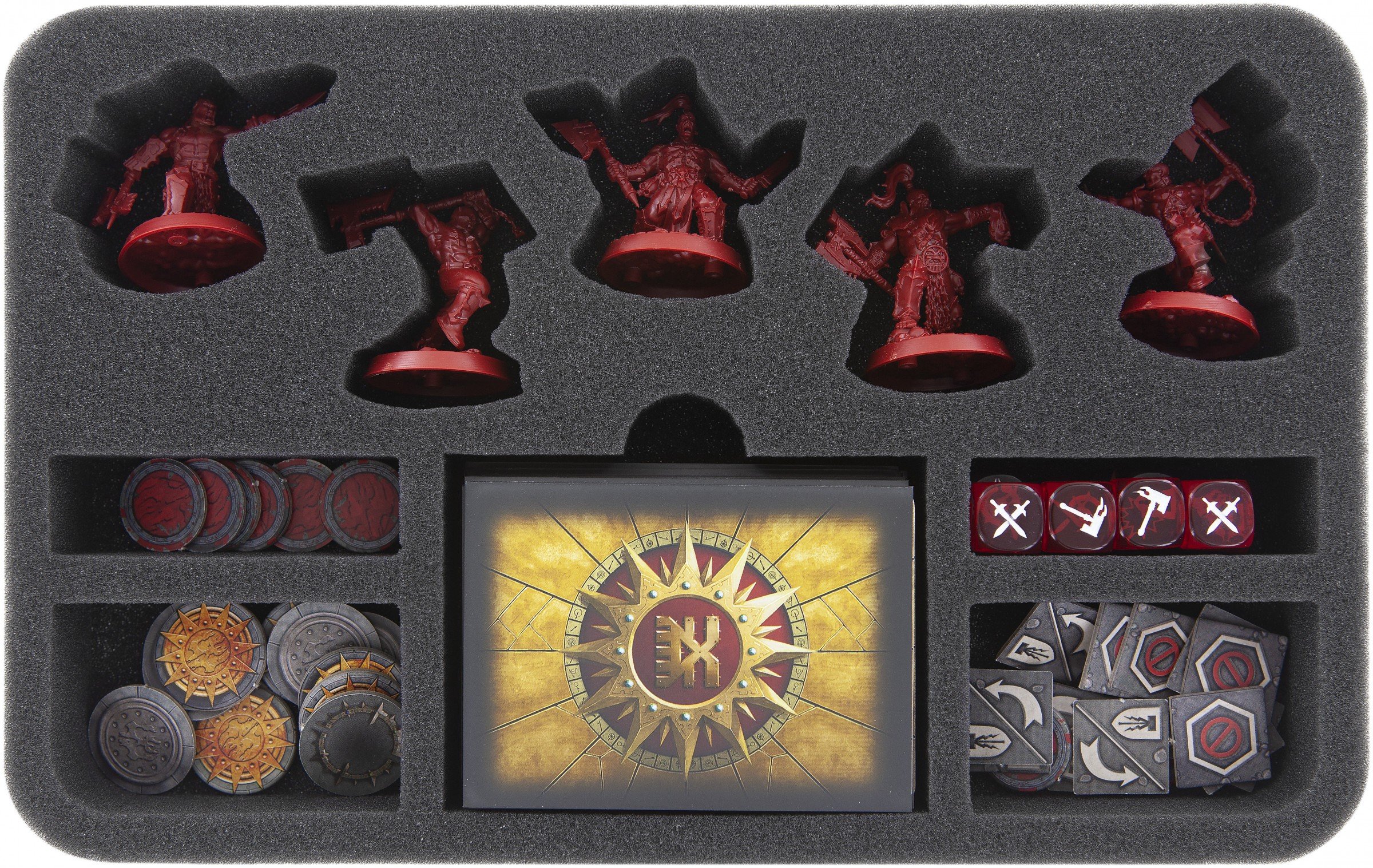 Feldherr Schaumstoffeinlage Für Warhammer Underworlds: Khorne Bloodbound – 5 Figuren- & Kartenfächer