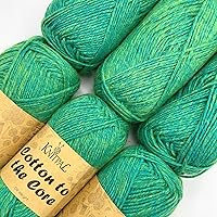 Vista 34 de Cotton to The Core - Hilo de algodón para ganchillo, paquete de 6 (852 yardas/300G), patrones gratuitos, apto para principiantes, hilo suave