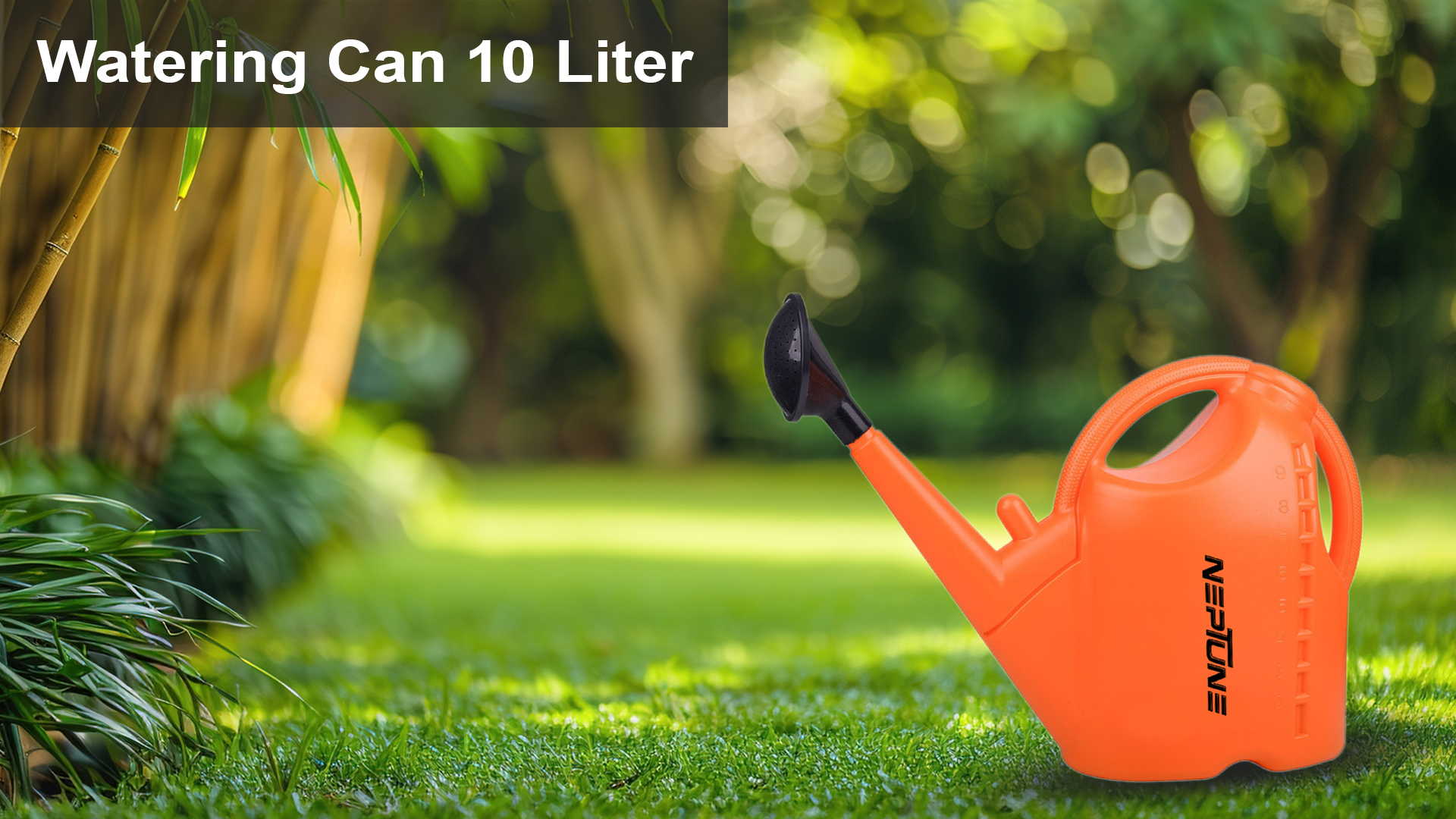 Neptune Simplify Farming Watering Can (10L) | Plastic Orange Water