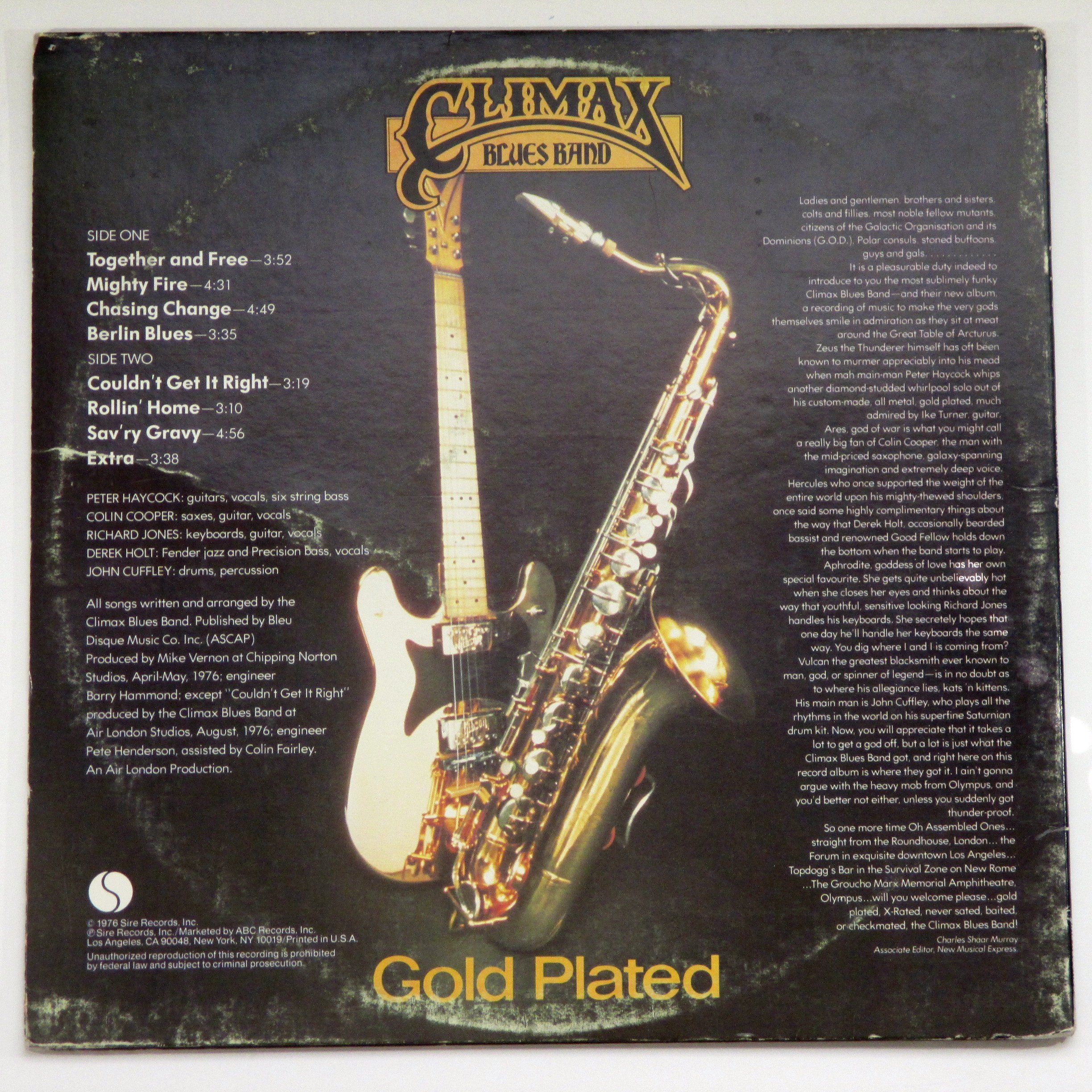 Climax Blues Band|Gold Plated|LP|Vinyl Record (5130)