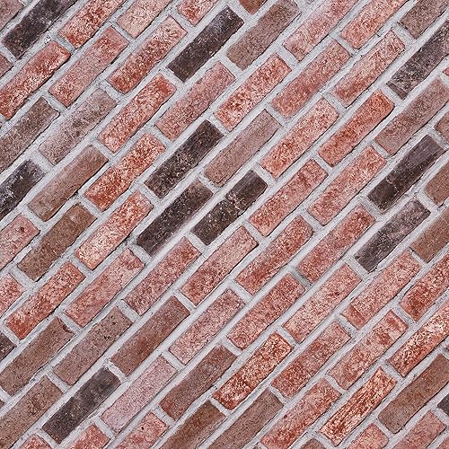 Miniatura 6 de MSI Noble Red - Azulejo de ladrillo de arcilla de 10.5 pulgadas x 28 pulgadas, azulejos de pared de ladrillo para baño, cocina, azulejos de pared
