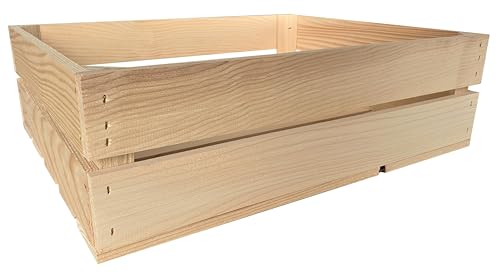Holzkiste Groß Aus Holz - massive Weinkisten Vintage 50 x 40 x 15 cm -...
