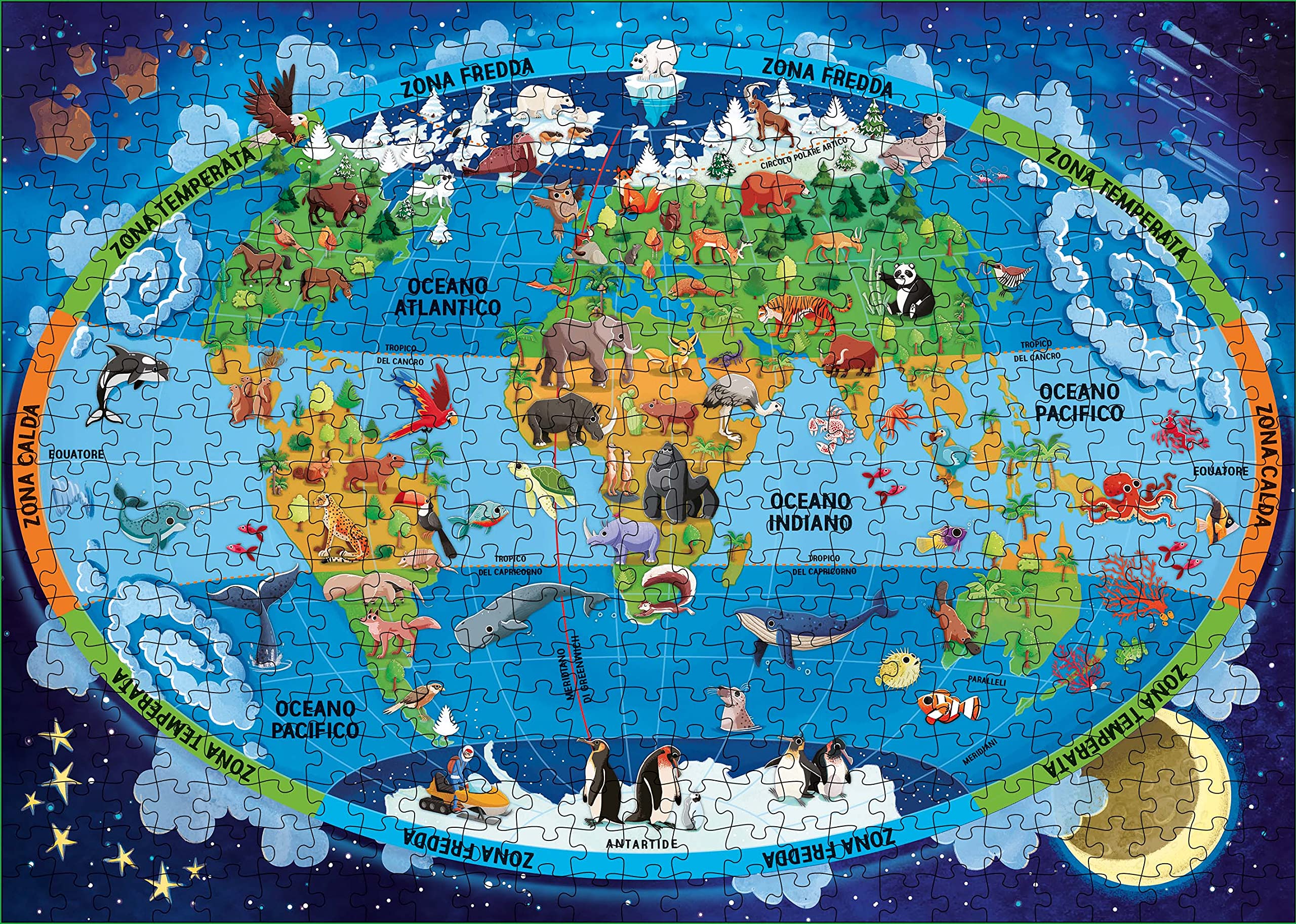 Il mega-atlante della Terra. Ediz. a colori. Con puzzle. Con 40 Carte