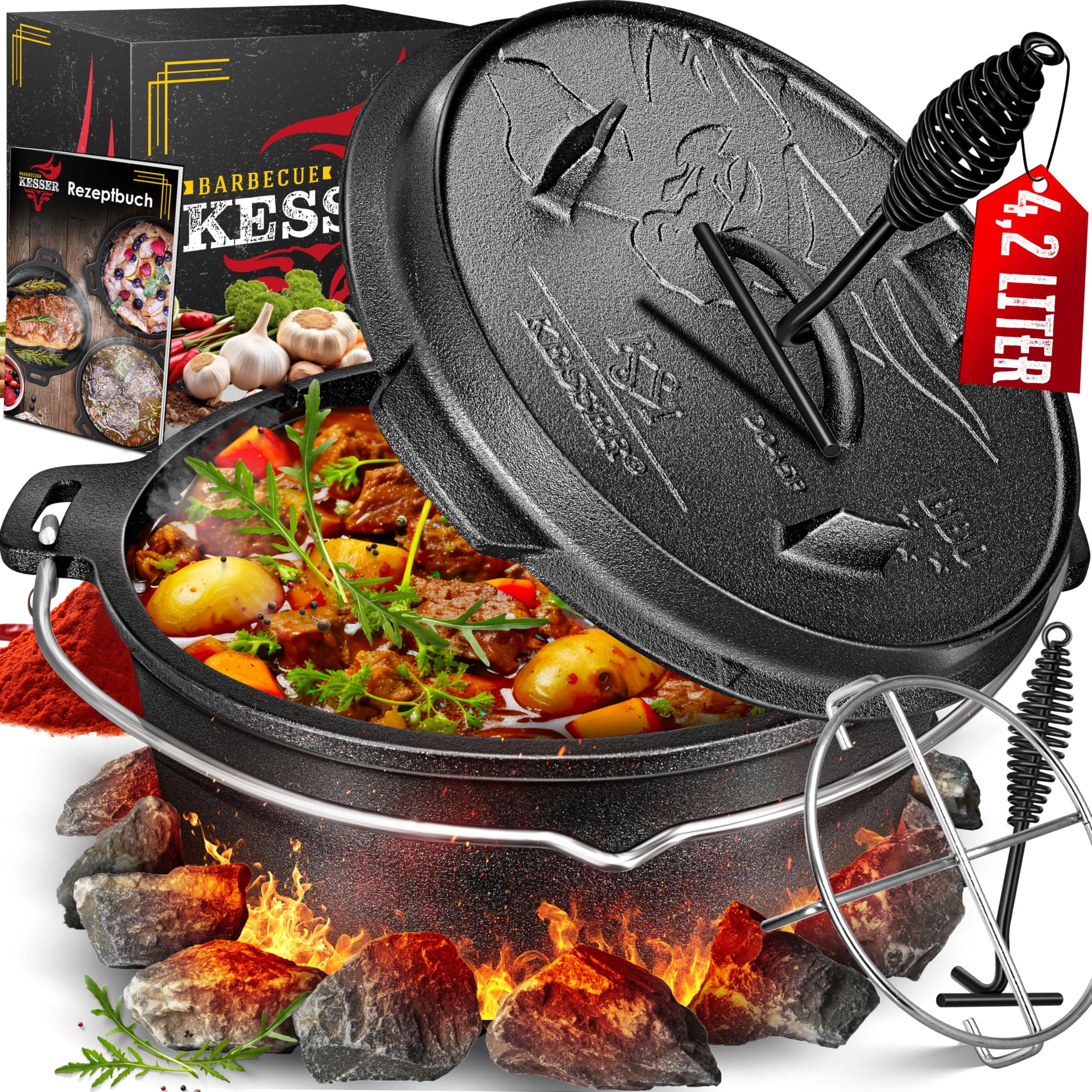 Lève-couvercle Dutch Oven, Lève-Couvercle De Four Hollandais, Lève-Couvercle De Casserole, Dutch Oven Cocotte En Fonte Pour Four Hollandais, Chaudière, Casseroles