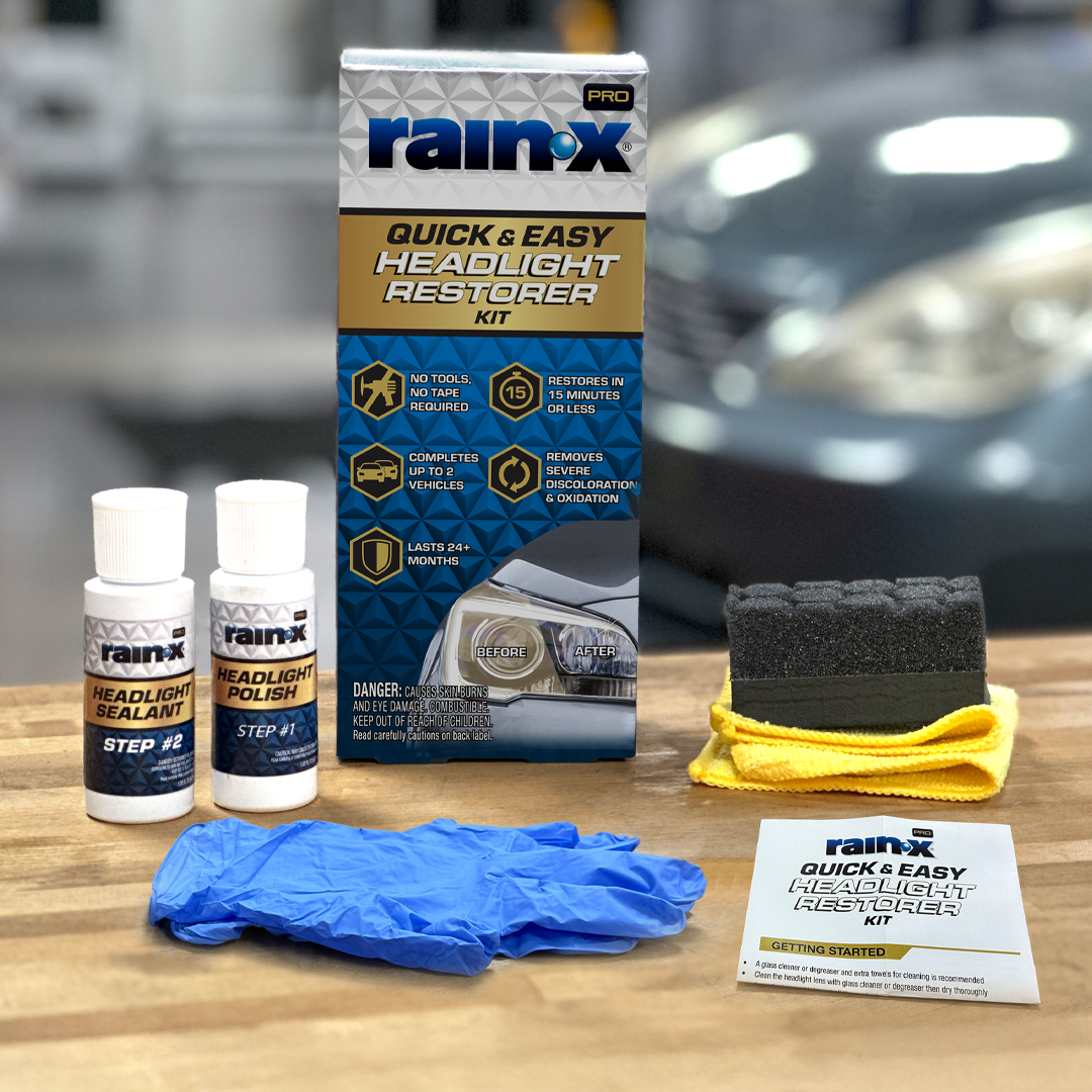 Amazon.com: Rain-X 610200 2-Step Headlight Restorer Kit, Restores