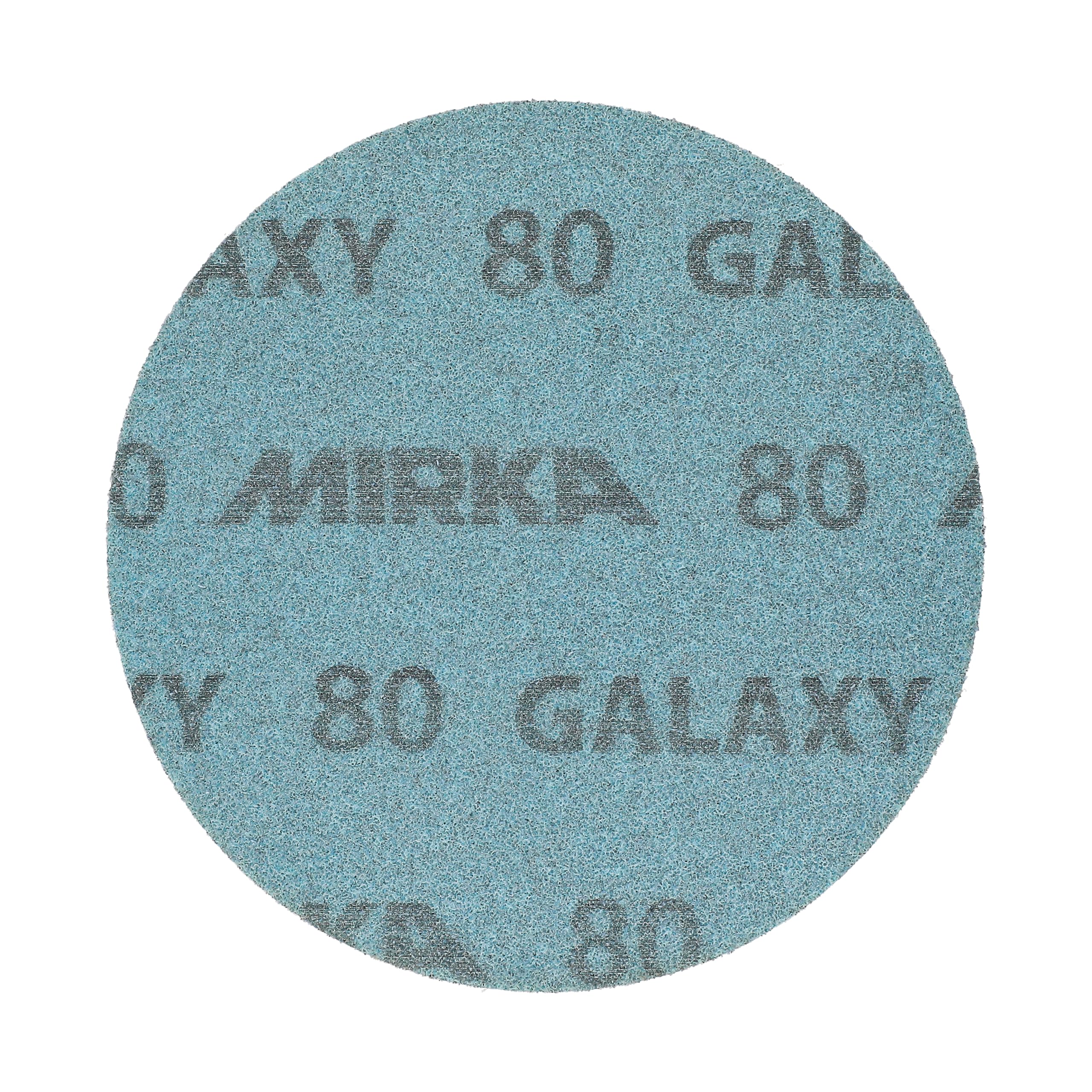 Mirka GalaxySandpaper - Carta abrasiva da 125 mm, grana 80, 50 dischi/confezione, gancio e anello, abrasiva di alta qualità per resina epossidica, legno, metallo, tecnologia anti-intasamento e