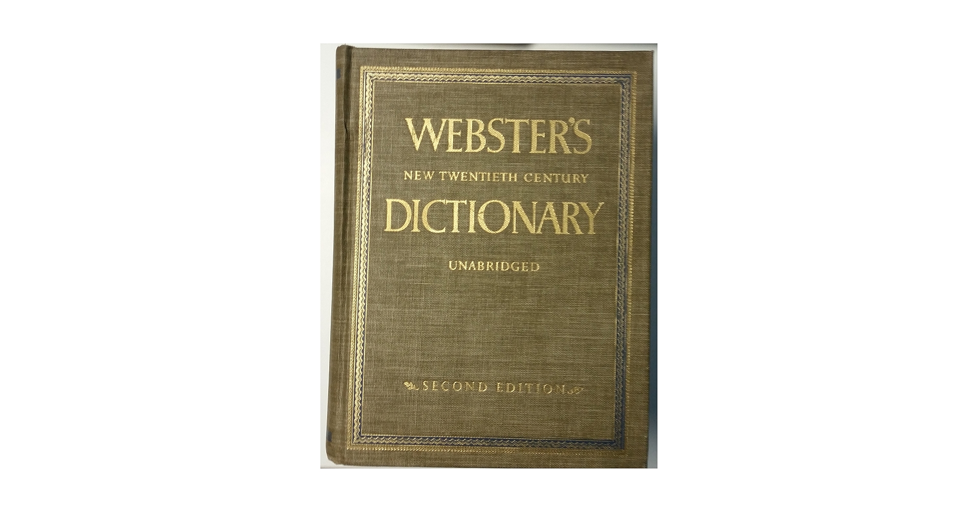 Websters New Twentieth Century Dictionary Unabridged 2ND