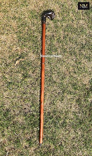 Miniatura 5 de Bastón de latón, bastón con puño náutico, bastón tallado, hecho a mano, decorativo, plegable, estilo steampunk, bastones para caballeros