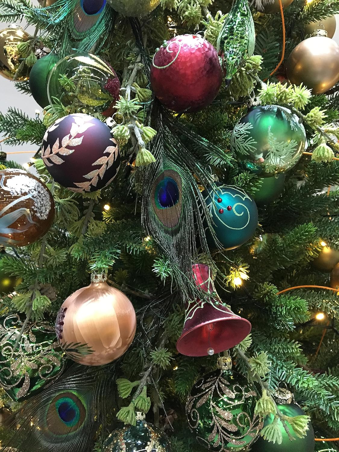 Double Tip 31 cm, Mouth-Blown Glass Tree Topper, Gloss, Christmas Tree Baubles, Christmas Tree Decoration, Decoration