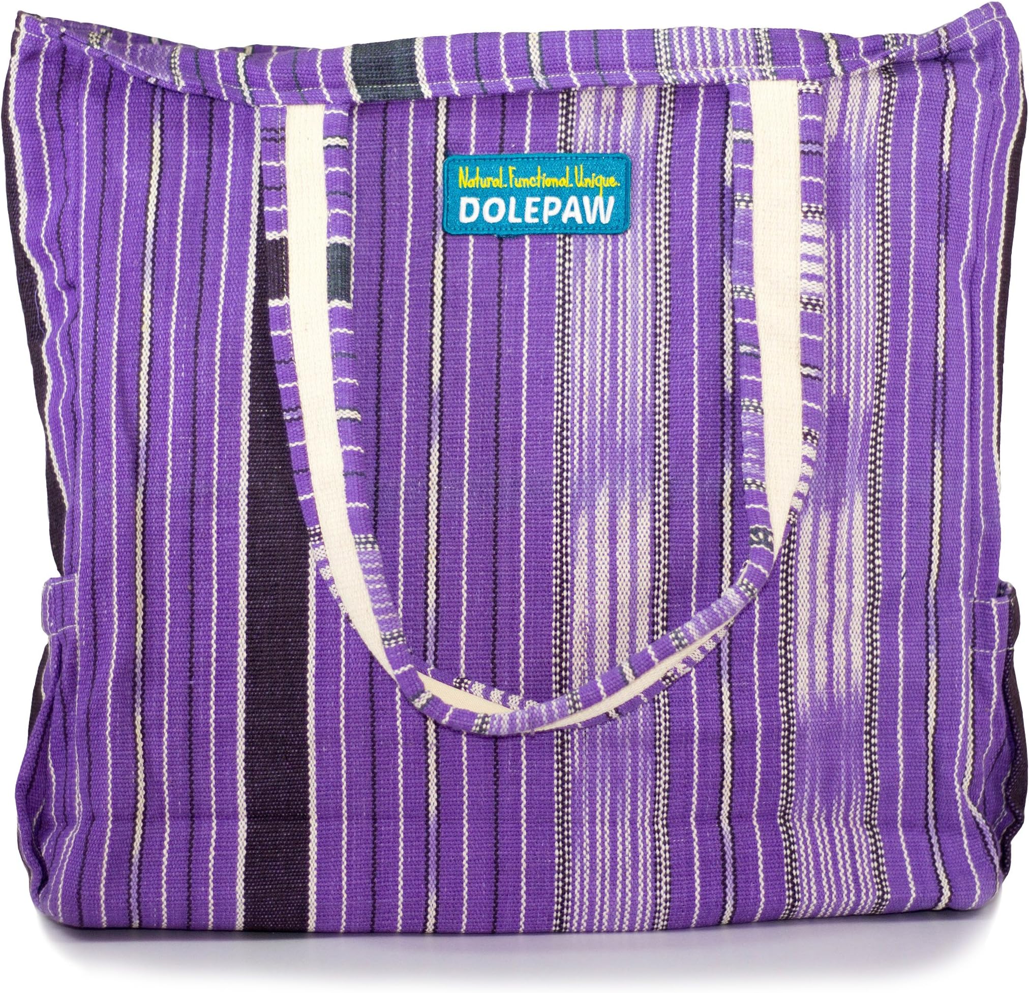 Large Teacher Tote Bag With Pockets and Zipper Closures by Dolepaw Thailand