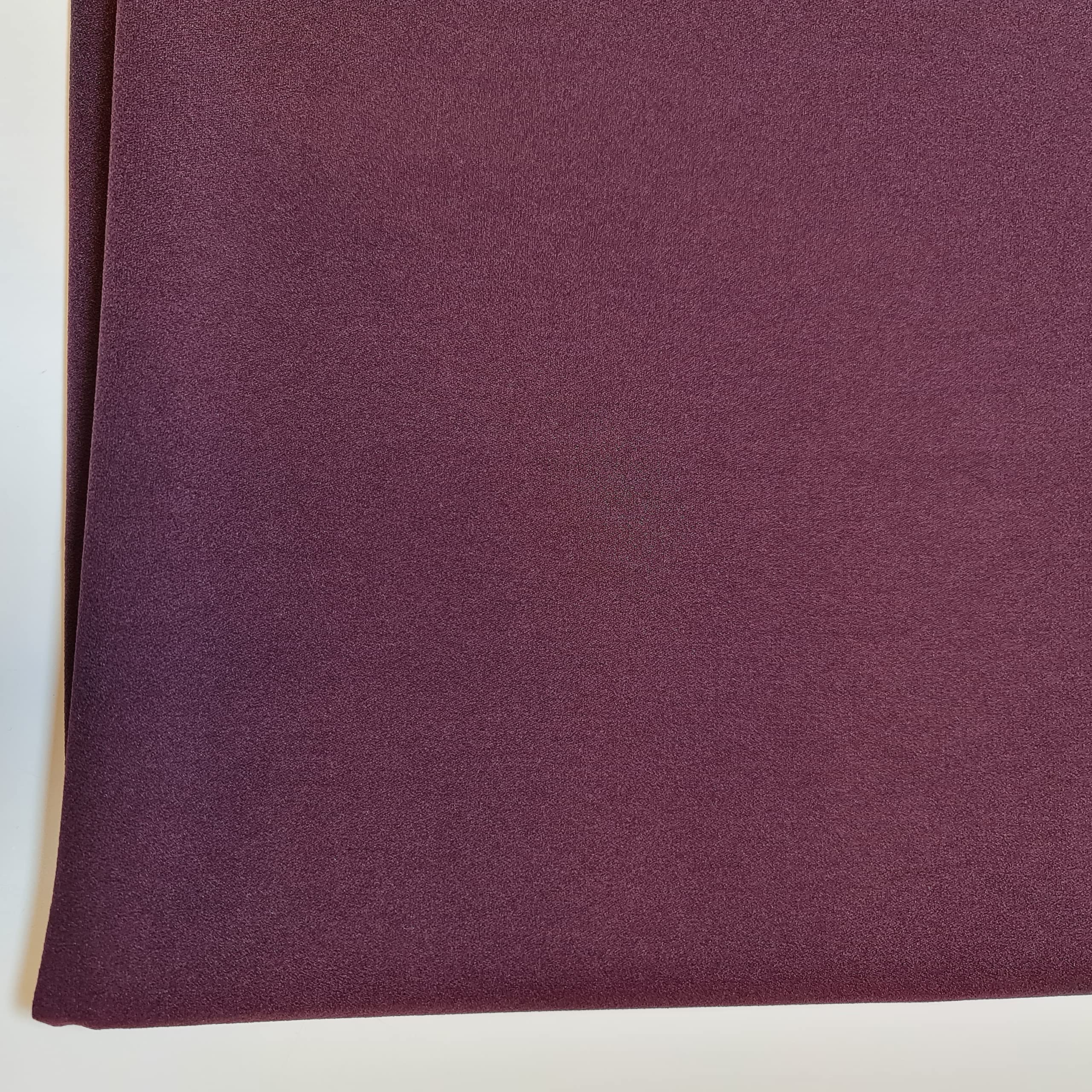 Scuba Crepe Breathable Superior Quality Stretch Wet Suit Dress Fabric 140cm Wide (2 Meter, Plum) - Image 3