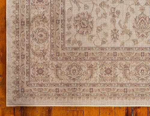 Miniatura 9 de Unique Loom Voyage Collection - Alfombra tradicional oriental clásica (2 pies x 8 pies, color marfildorado)