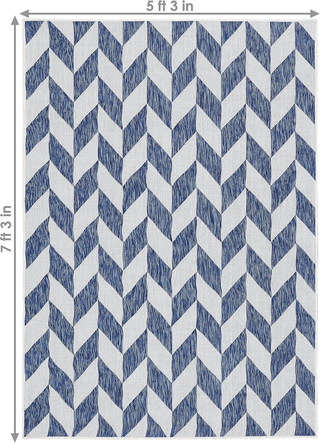 Sunnydaze 5' x 7' Weather-Resistant Indoor or Outdoor Area Rug for Living Room, Dining Room, Bedroom, Patio - Geometric Affinity