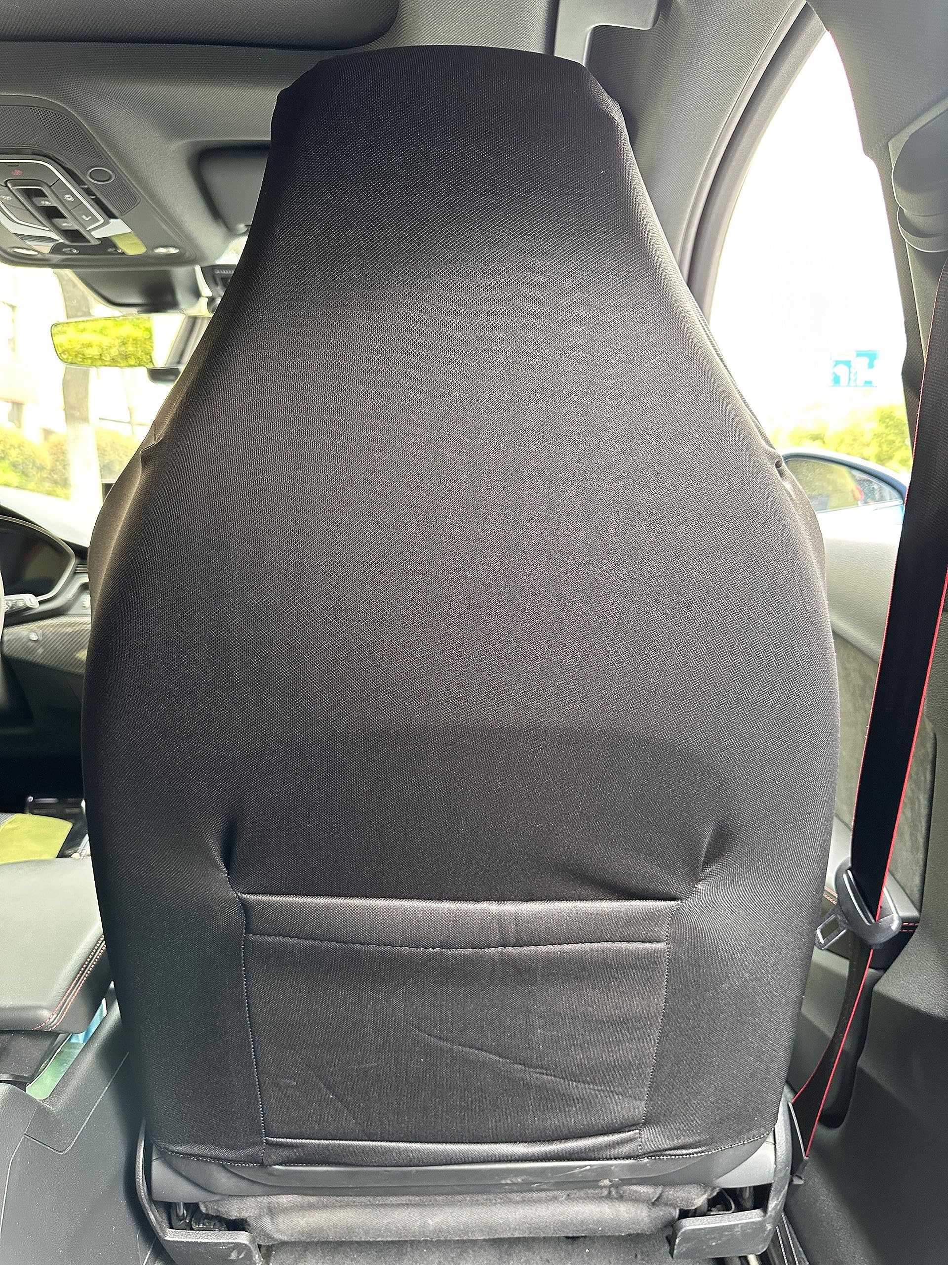 Housses de siège CSCOMFY pour Jeep Wrangler 2/4 portes ensemble avant, JK/JL/TJ/YJ 1987-2024 en toile Accessoires intérieurs de voiture résistants à l'eau Protège-camion compatible avec airbag (Vert