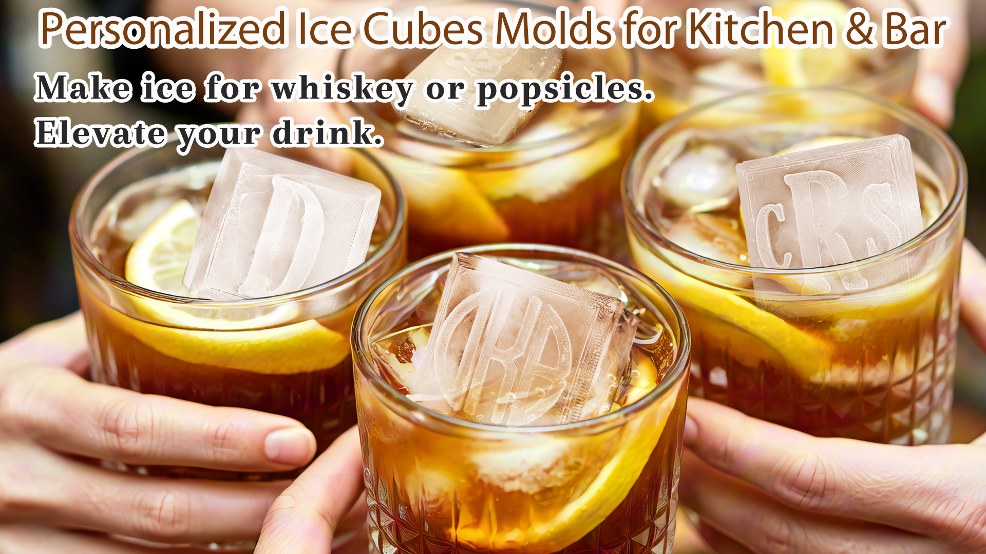 Molde personalizado para cubos de hielo de silicona 2 pulg miniatura 7