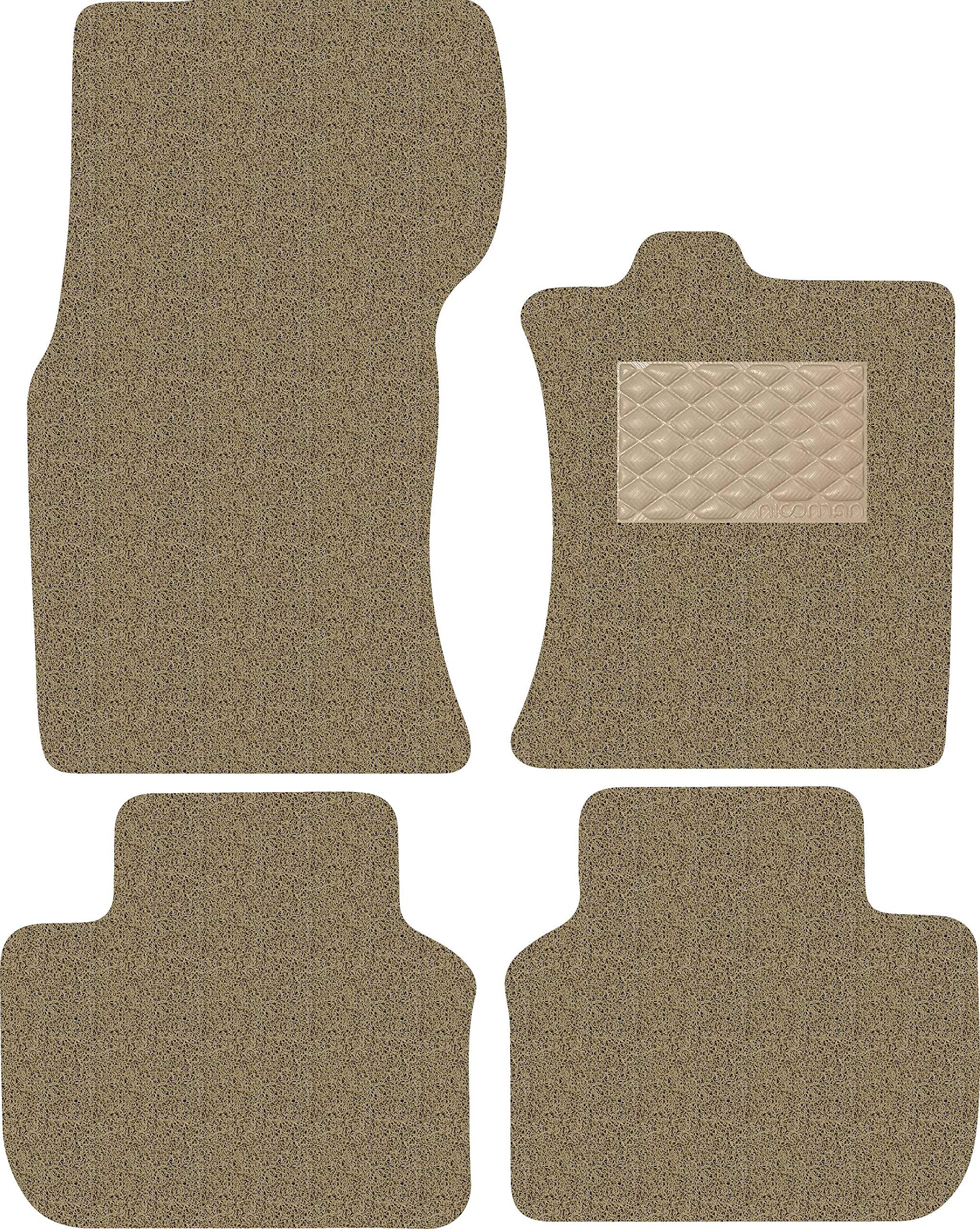 Nicoman Spaghetti All-Weather Fully Tailored Car mats Fit【2016-2019 XF Saloon/Estate X260 】(Full Set 4-Piece,Beige)