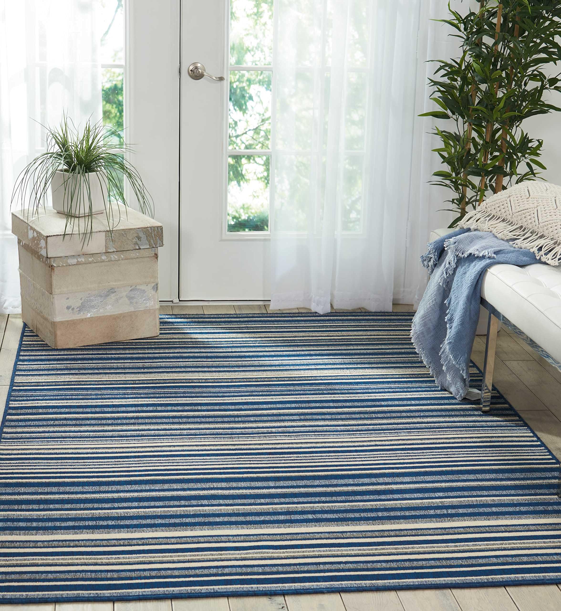 Barclay Butera BBL21 LIDO Area Rug 3'11" x 5'11" Navy/Cream