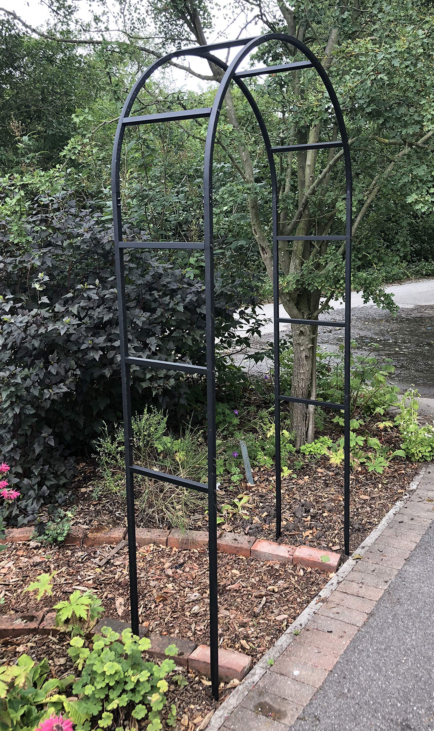Metal Garden Fossdale Arch - Metal Arched Arbour Pergola - Plant Support Trellis - Path Archway Entrance