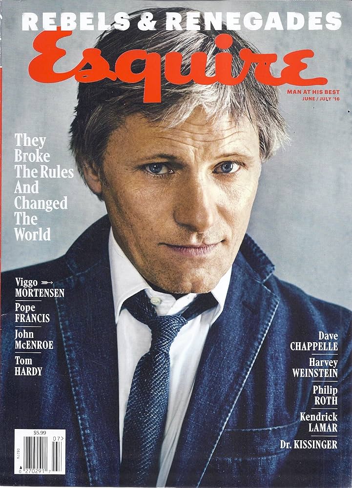 Esquire Magazine (June/July, 2016) Viggo Mortensen Cover: V