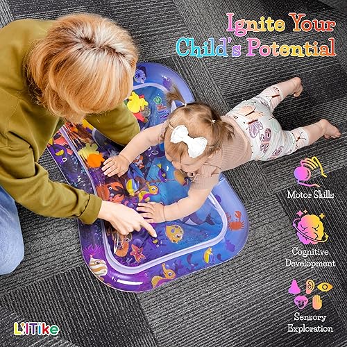 Miniatura 3 de Alfombrilla de agua para bebés y bebés  16 nuevos diseños y colores  Gran idea de regalo para recién nacidos  3, 6, 9 meses de desarrollo sensorial