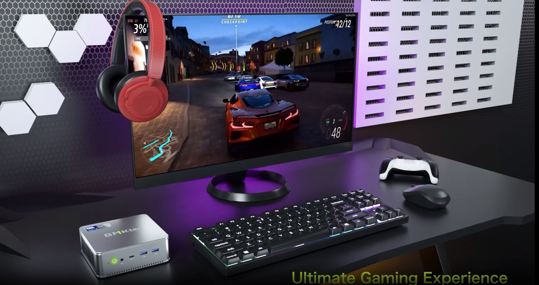 GMKtec Mini PC, K9 Intel Core Ultra 5 125H (Turbo 4.5GHz, 14C/18T