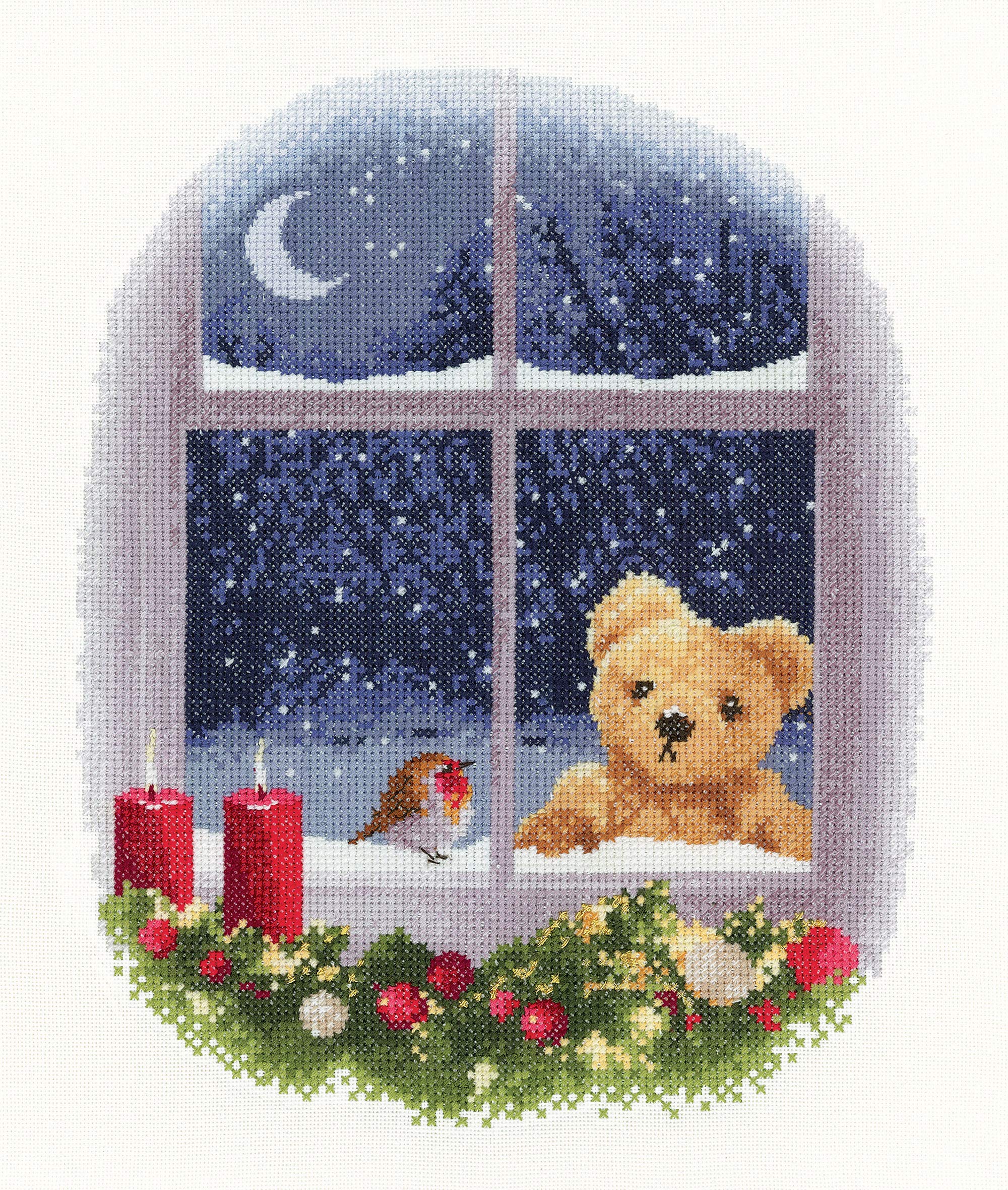 Heritage Crafts Clear Cross Stitch Kit - William And Robin (Aida)