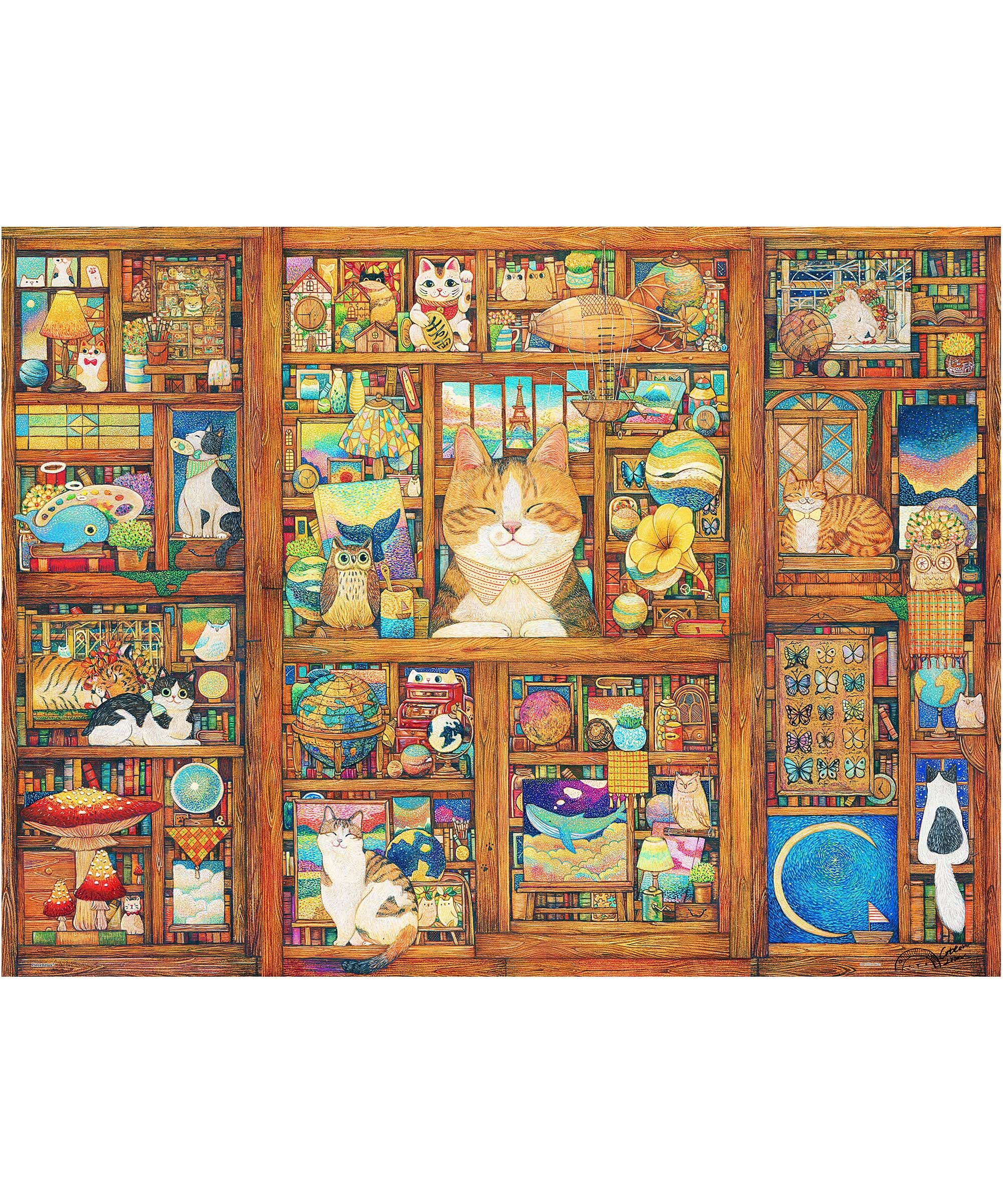 PieceRelax PieceClicks Plastic Jigsaw Puzzles for Adults 1000 Pieces - Cotton Lion - Puzzle Master - 25.2 X 18.9 Inches, Most Satisfying Table Games, No Glue Needed [U1070]