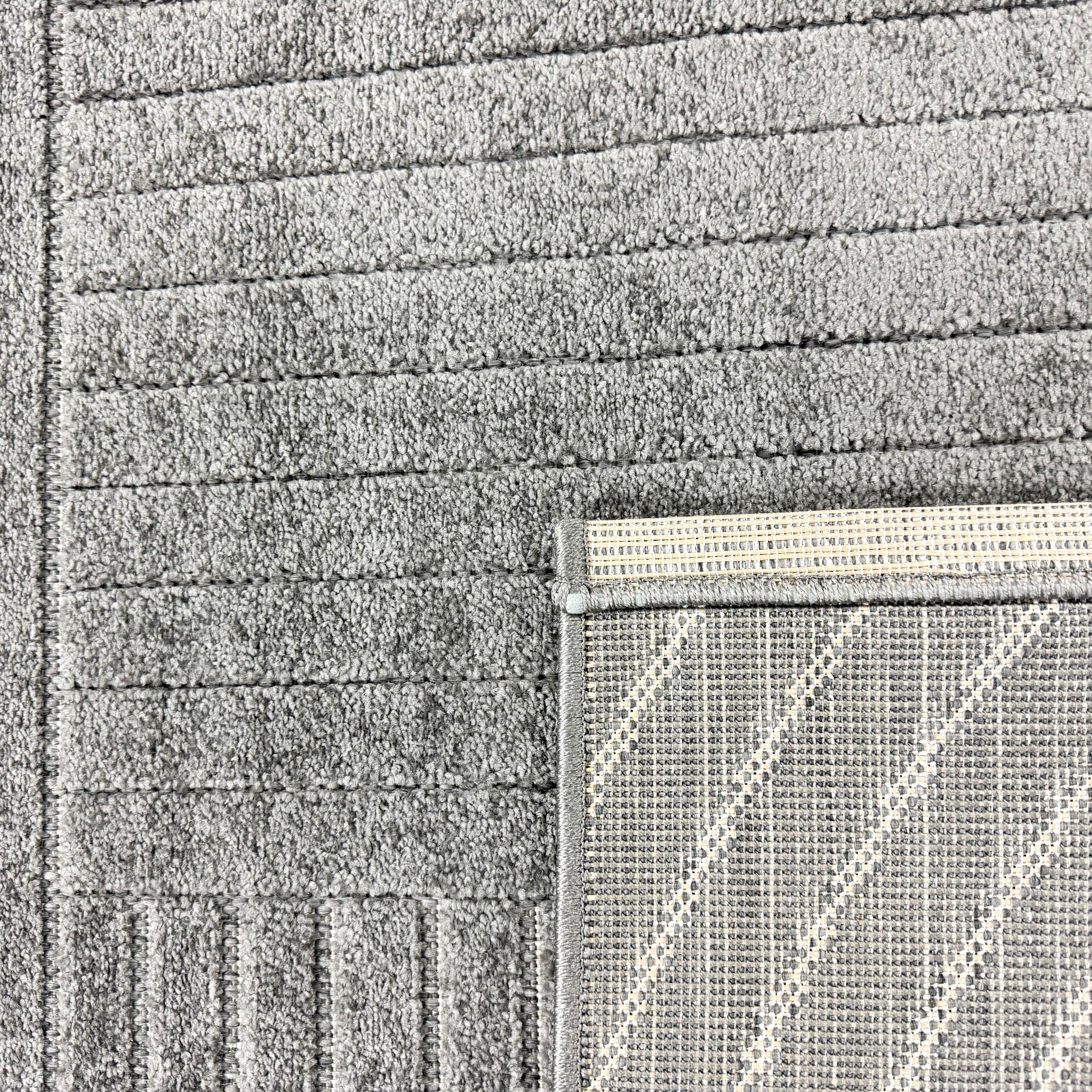 CARPETIA In- & Outdoor Teppich Boho-Muster Anthrazit Wetterfest 140x200 cm